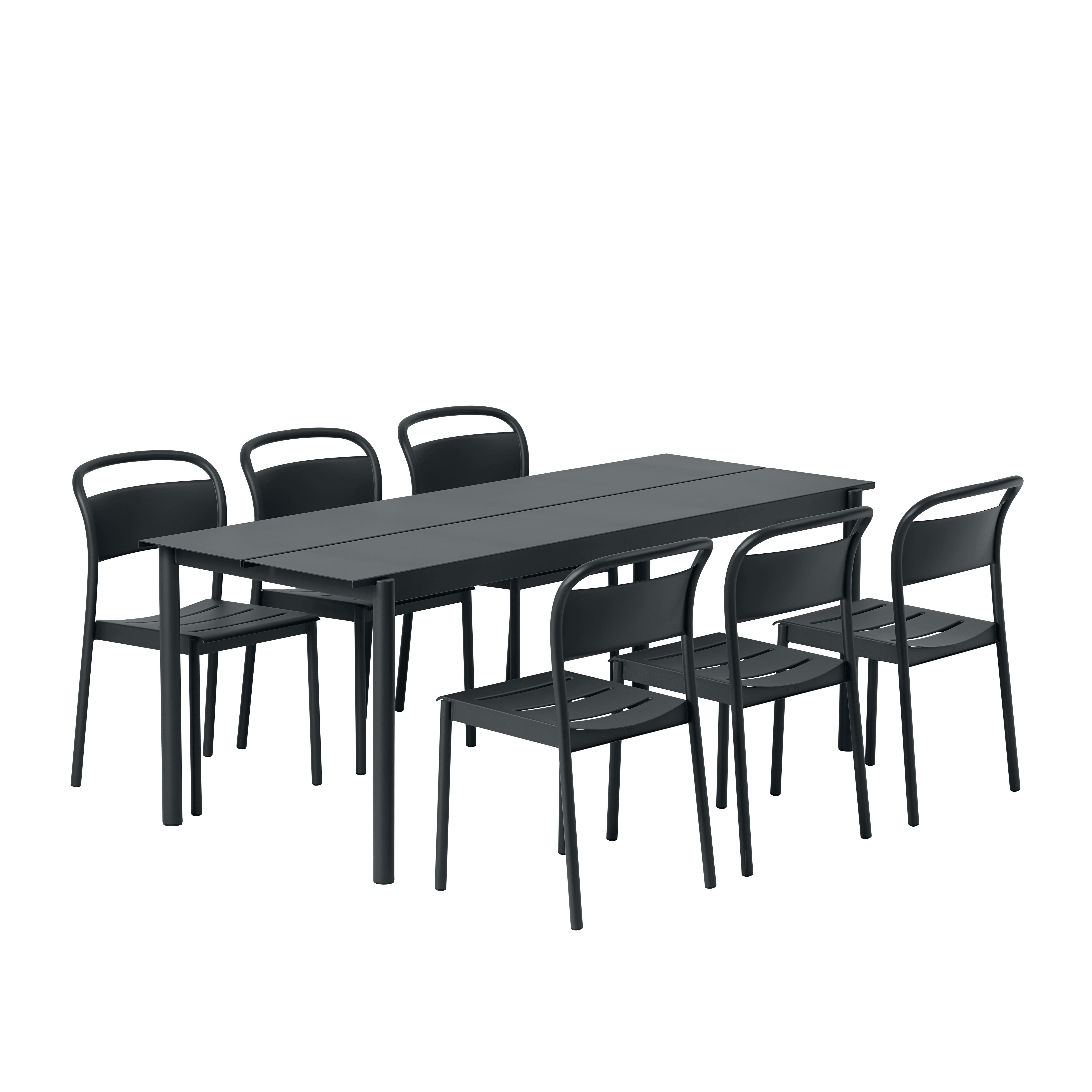 LINEAR Outdoor Table Black Steel