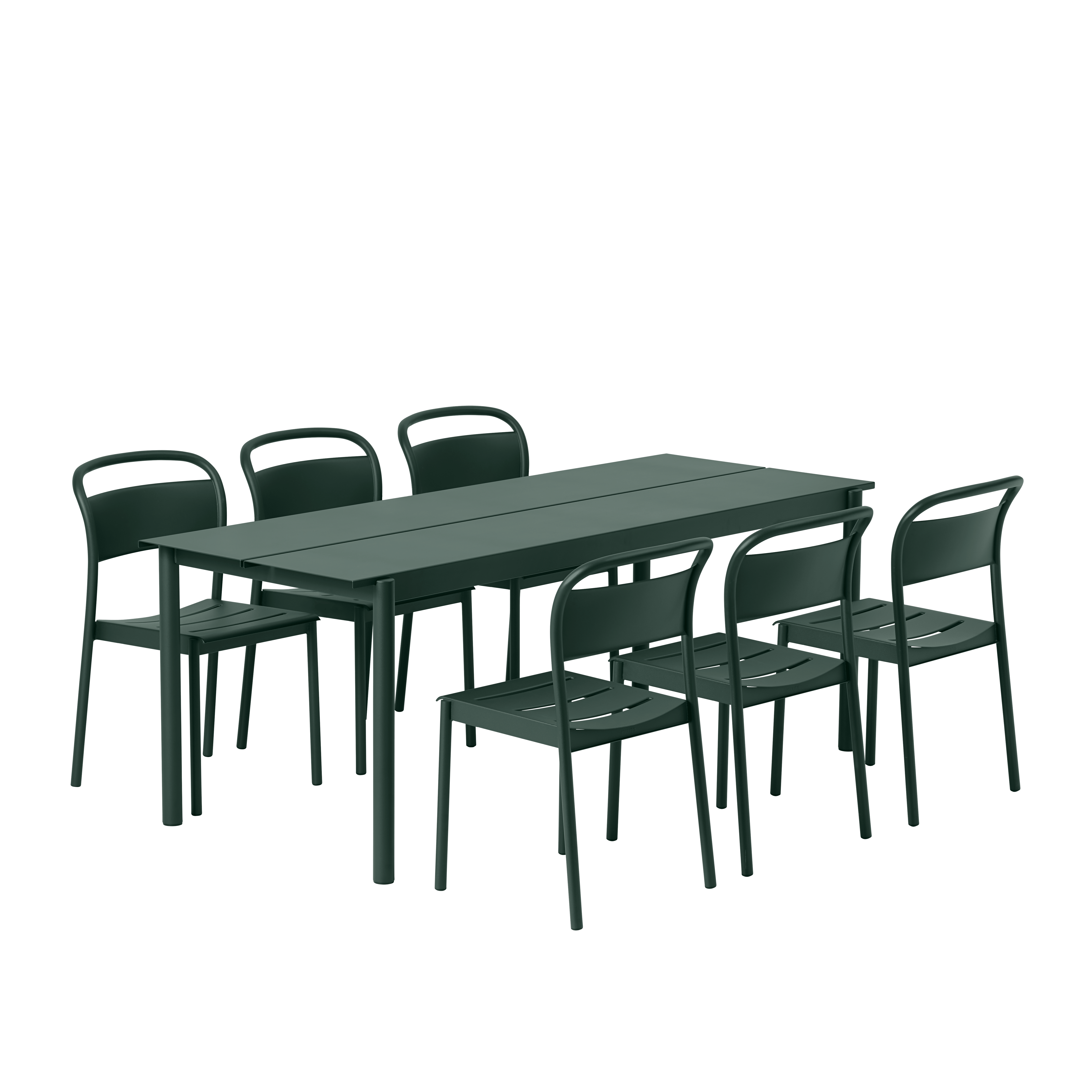 LINEAR Dark Green Steel Outdoor Chair