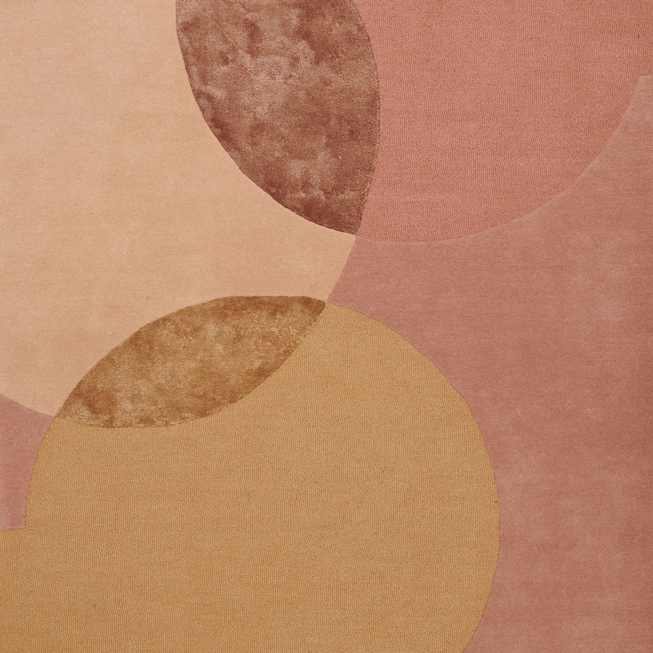 Teppich CALDERA senfgelb mit Rosa