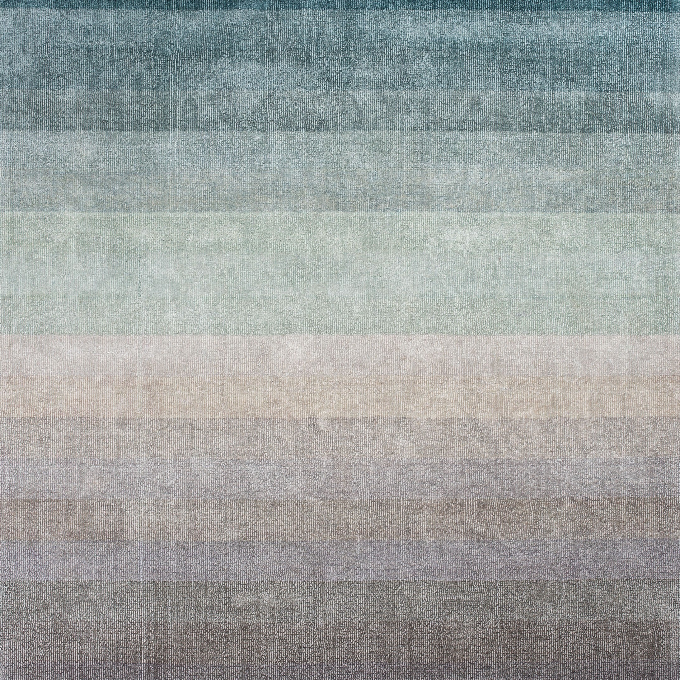 Teppich KOMBINIERUNG - JADE blau mit grau