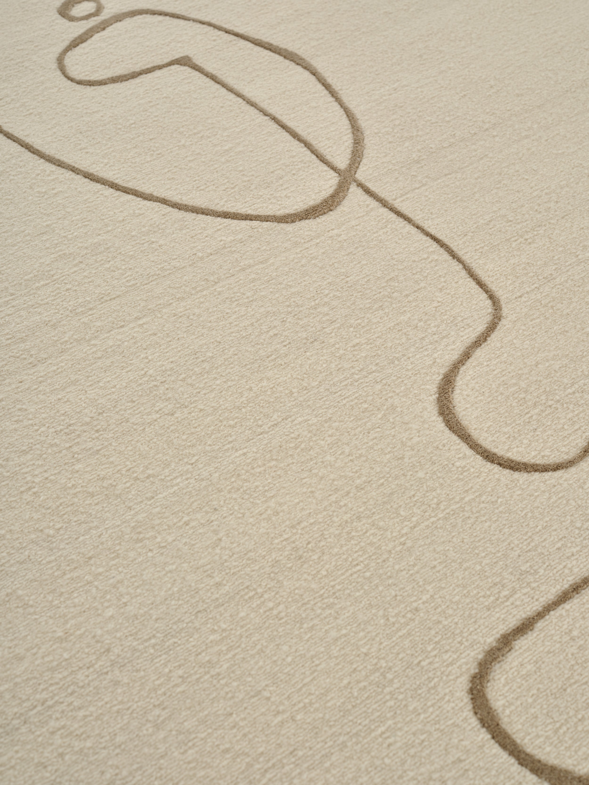 Teppich FACIAL MAZE beige mit Muster