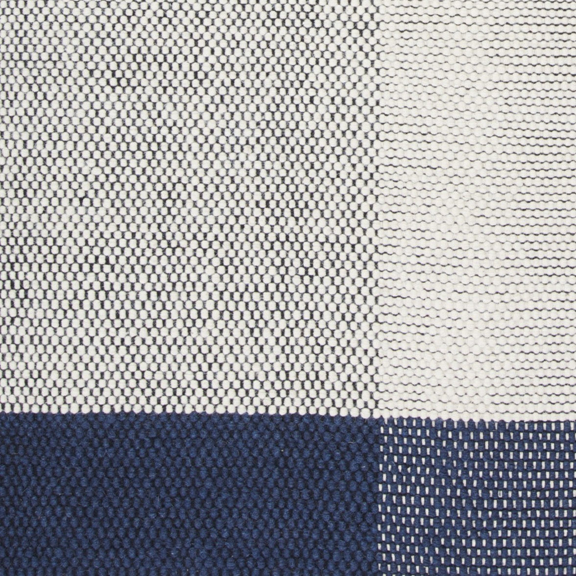 Teppich POMEZIA - BLAU grau mit marineblau