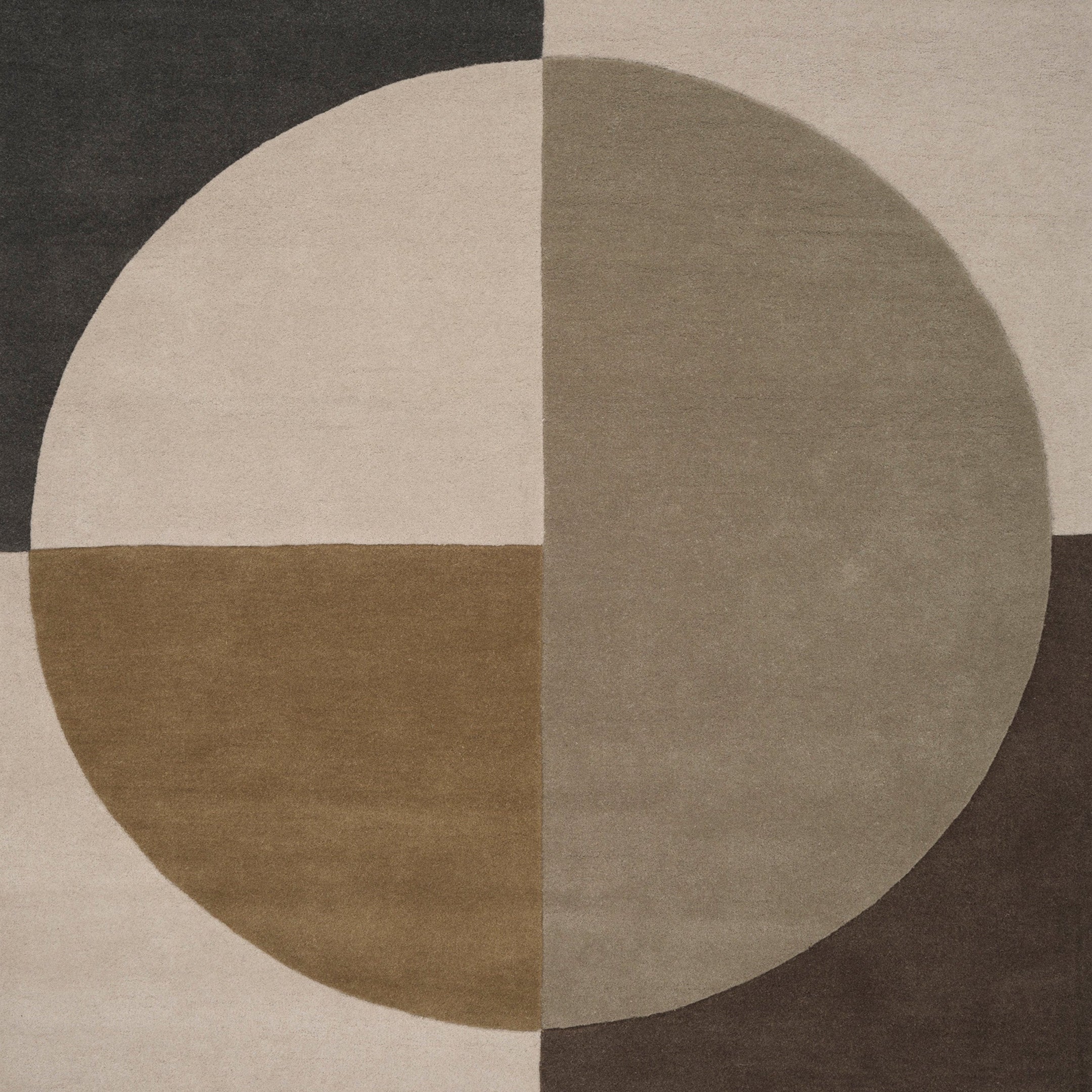 Teppich RADIALITY - OLIVE beige mit braun