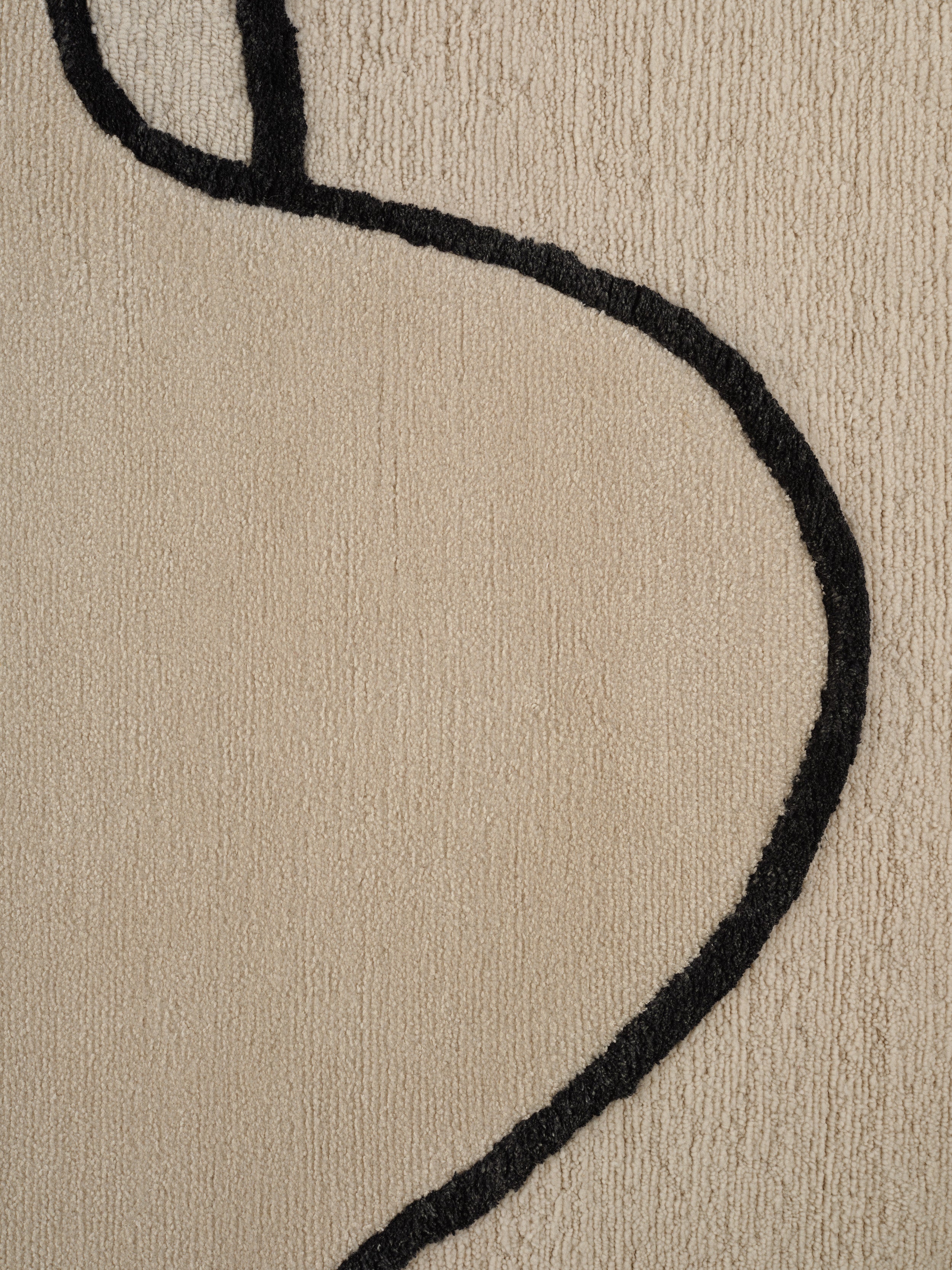 Teppich SELF MIRAGE beige mit Schwarz