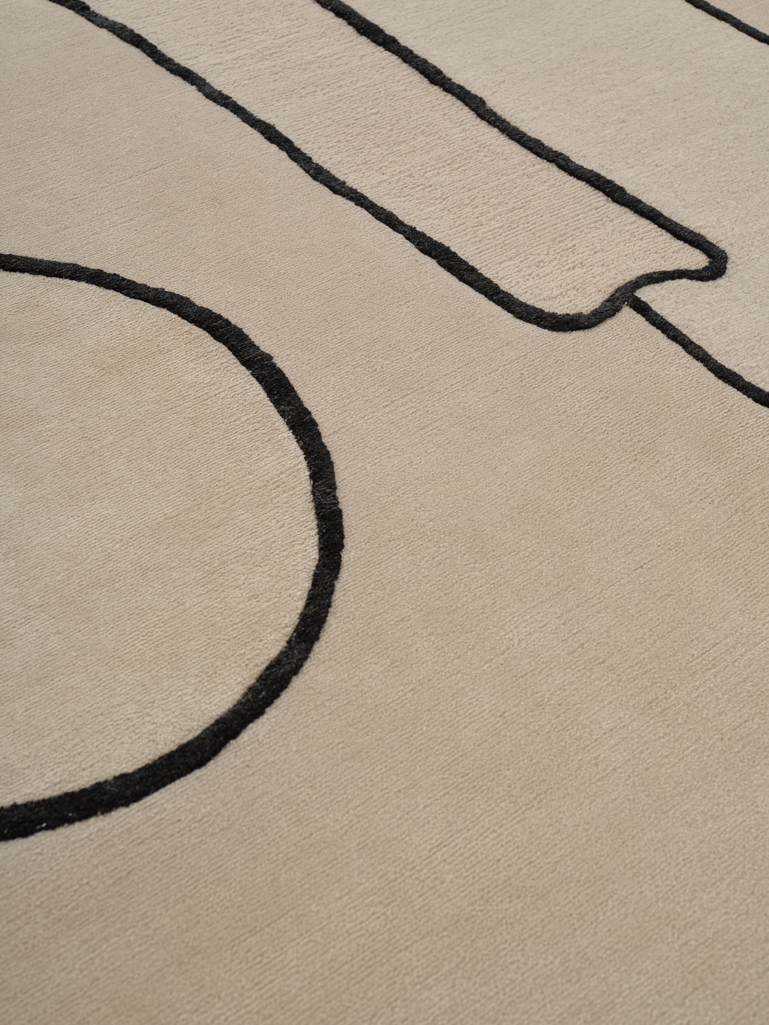 Teppich SELF MIRAGE beige mit Schwarz