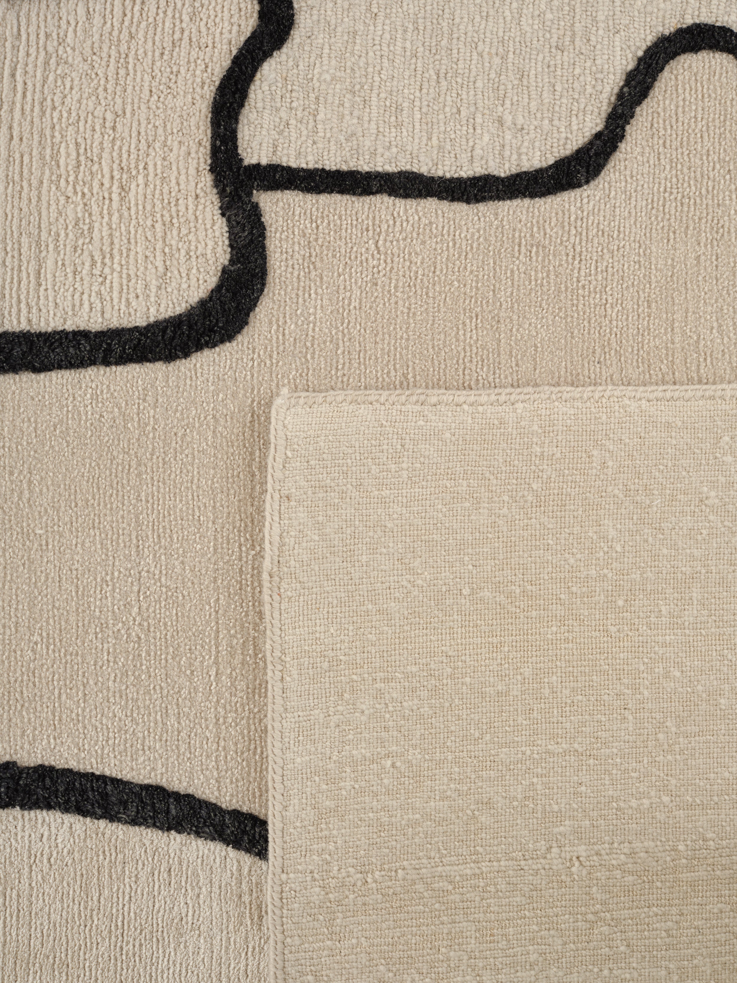 Teppich SELF MIRAGE beige mit Schwarz