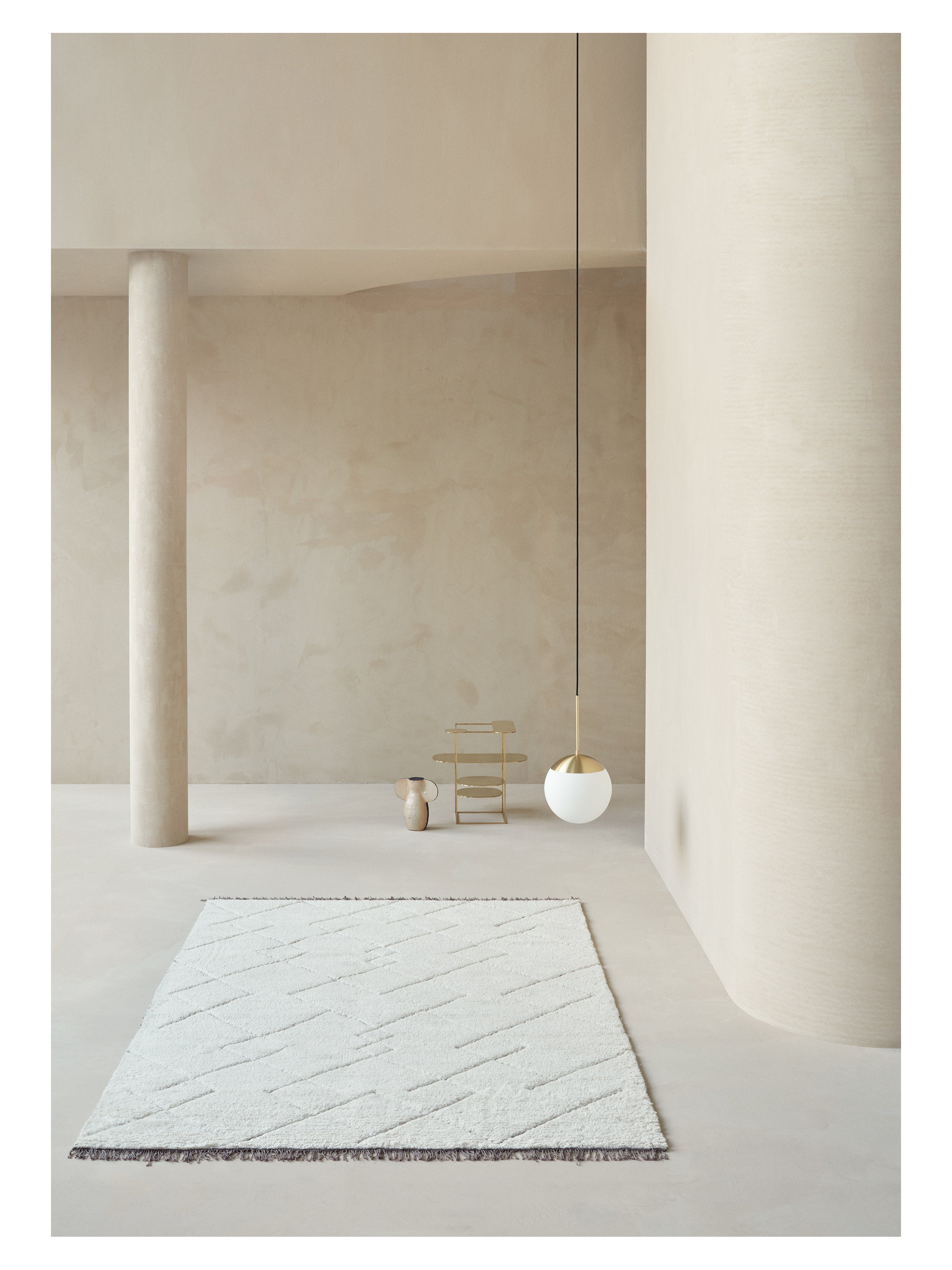 Teppich TORUN beige mit Grau