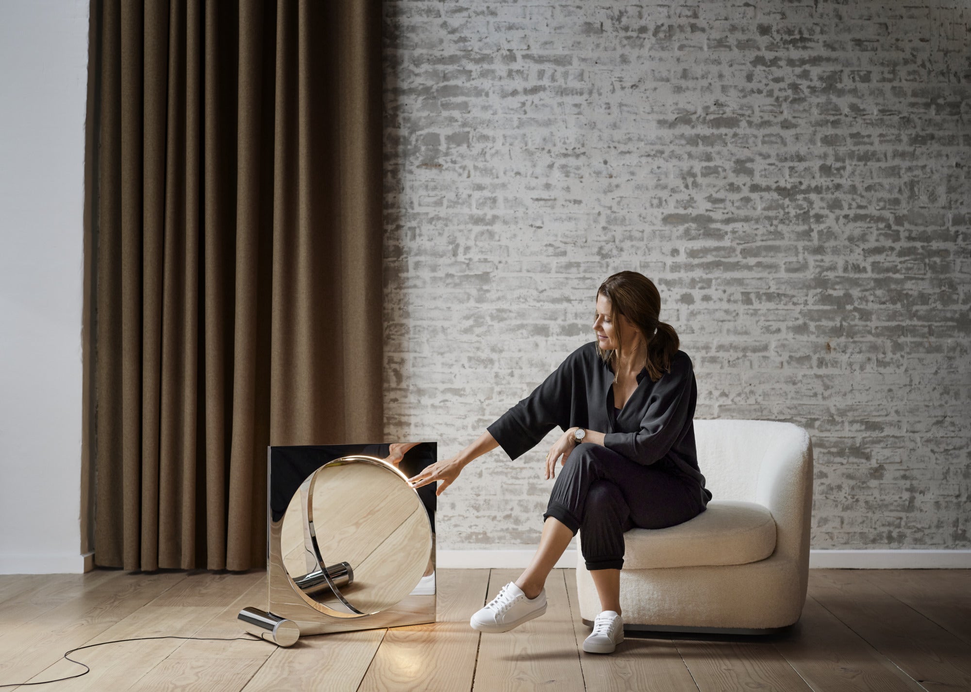 Stehlampe MOONSETTER verchromt