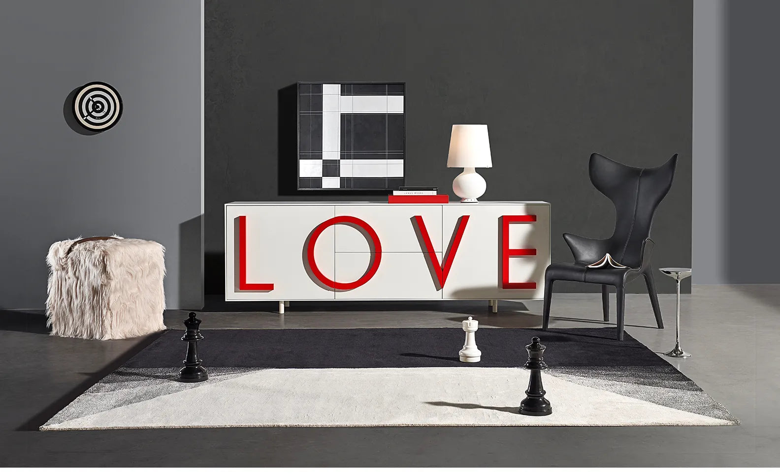 LOVE Kommode rot