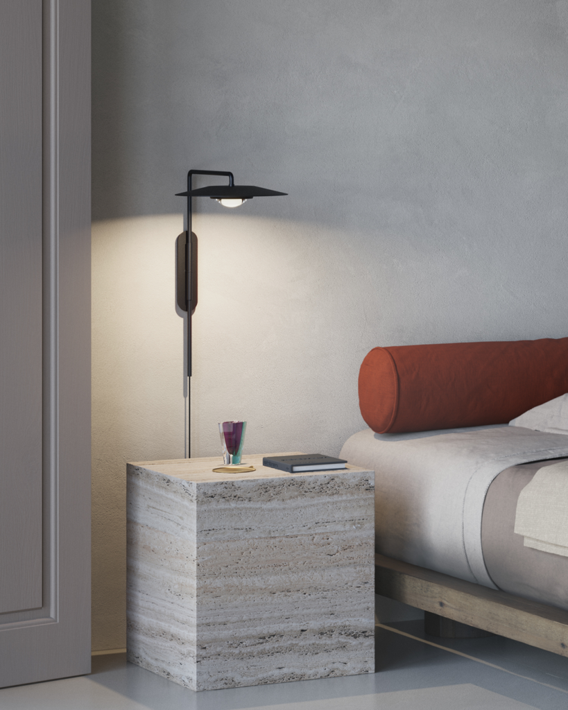 Wandleuchte mit Arm KOINÉ schwarz