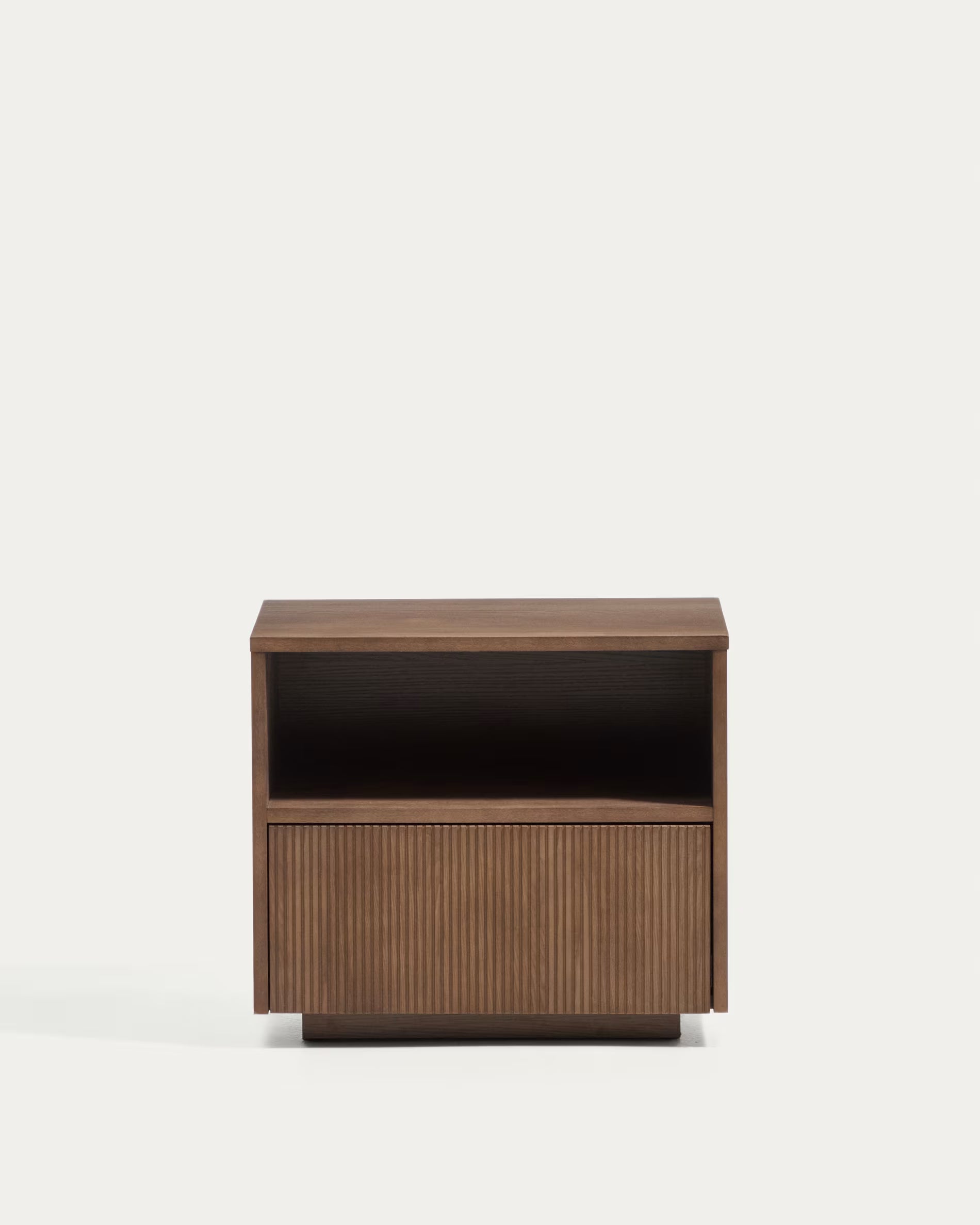 Szafka nocna HELVINE orzechowy fornir jesionowy – styl minimalistyczny