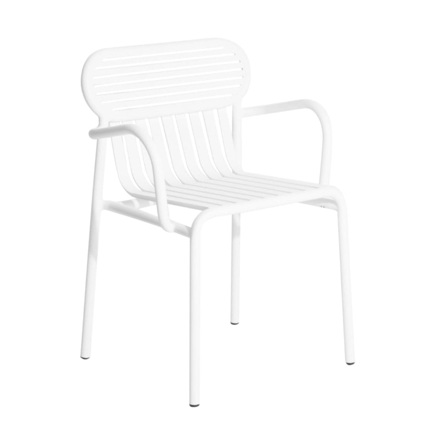 WEEK-END white garden chair with armrests