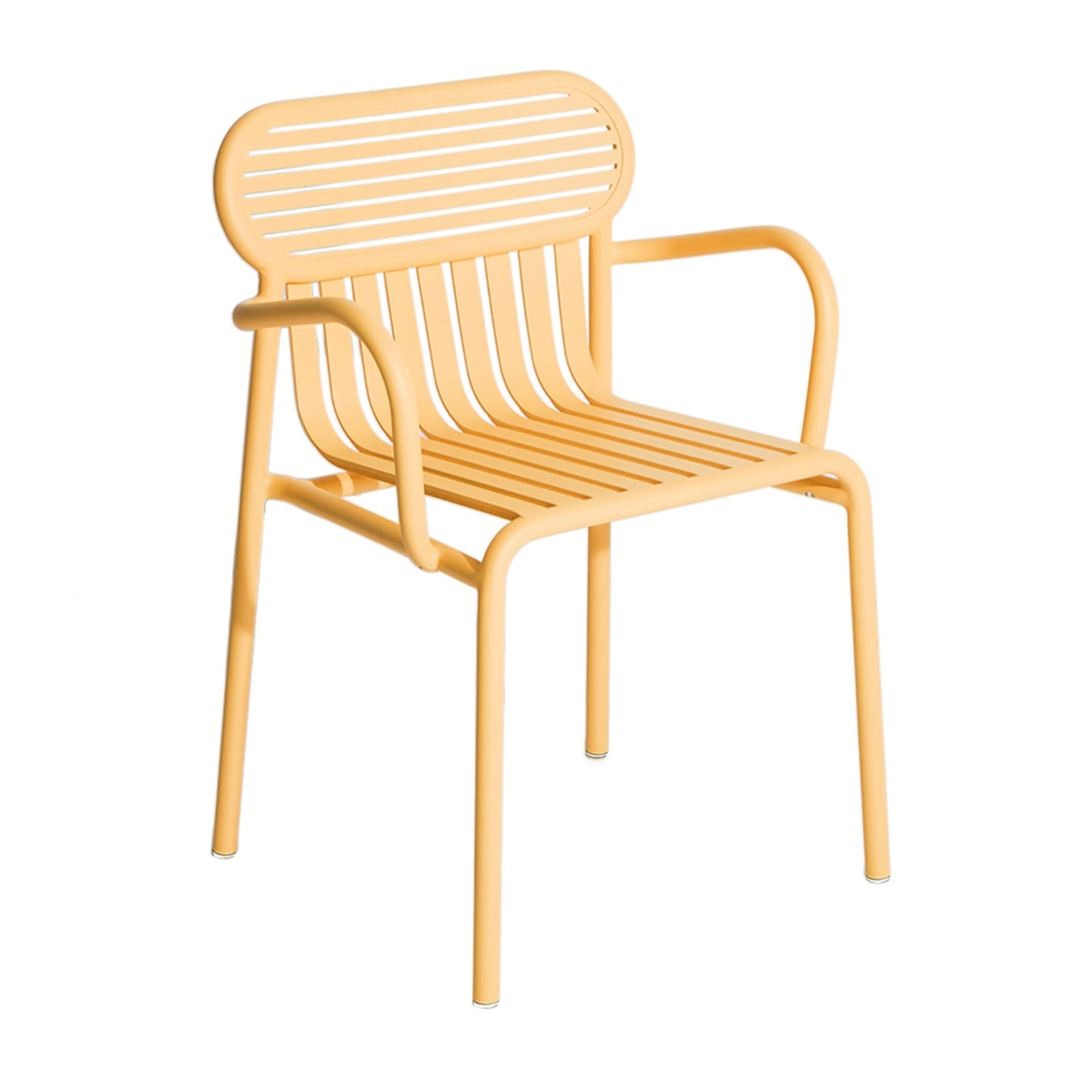 WEEK-END Dark Yellow Garden Chair with Armrests