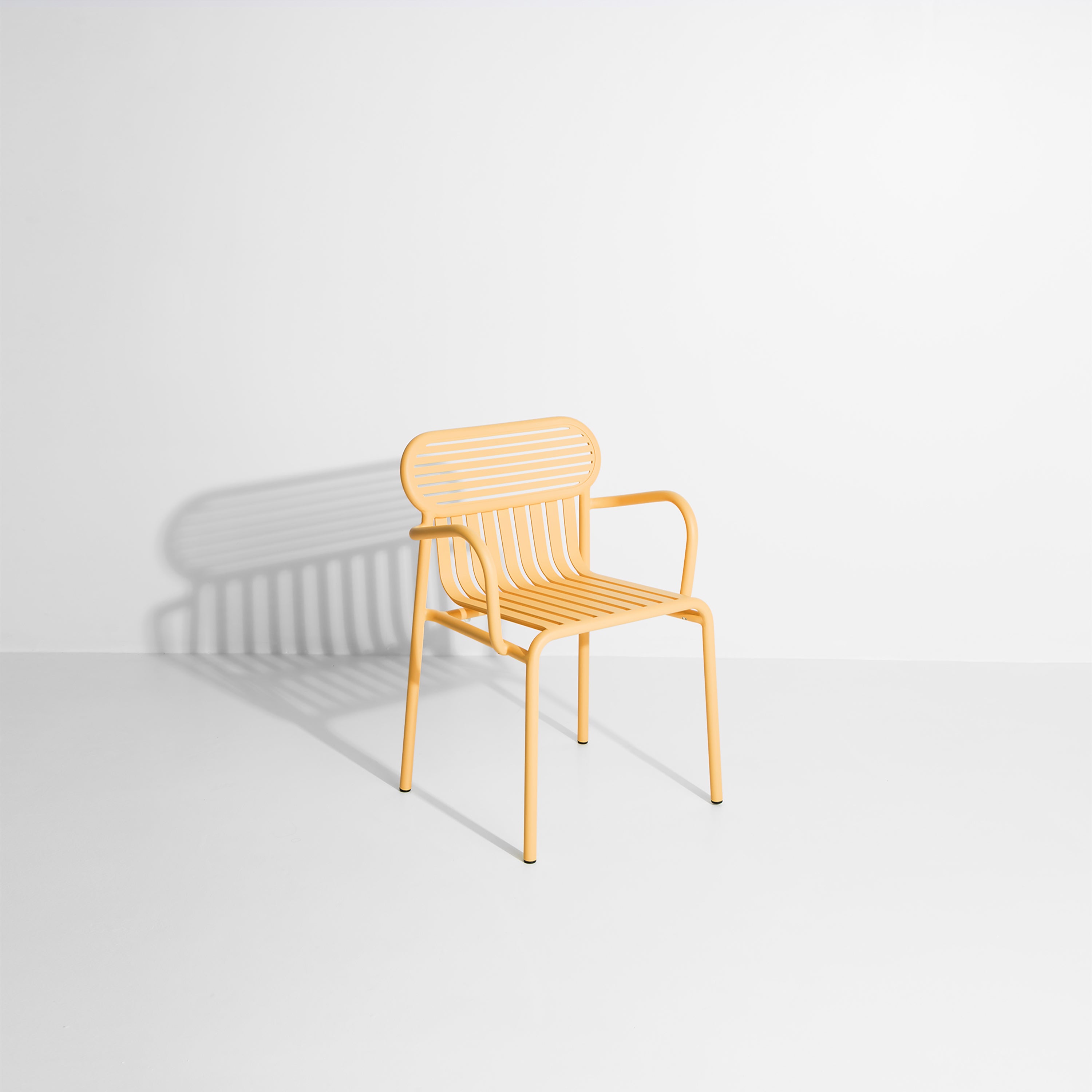 WEEK-END Dark Yellow Garden Chair with Armrests