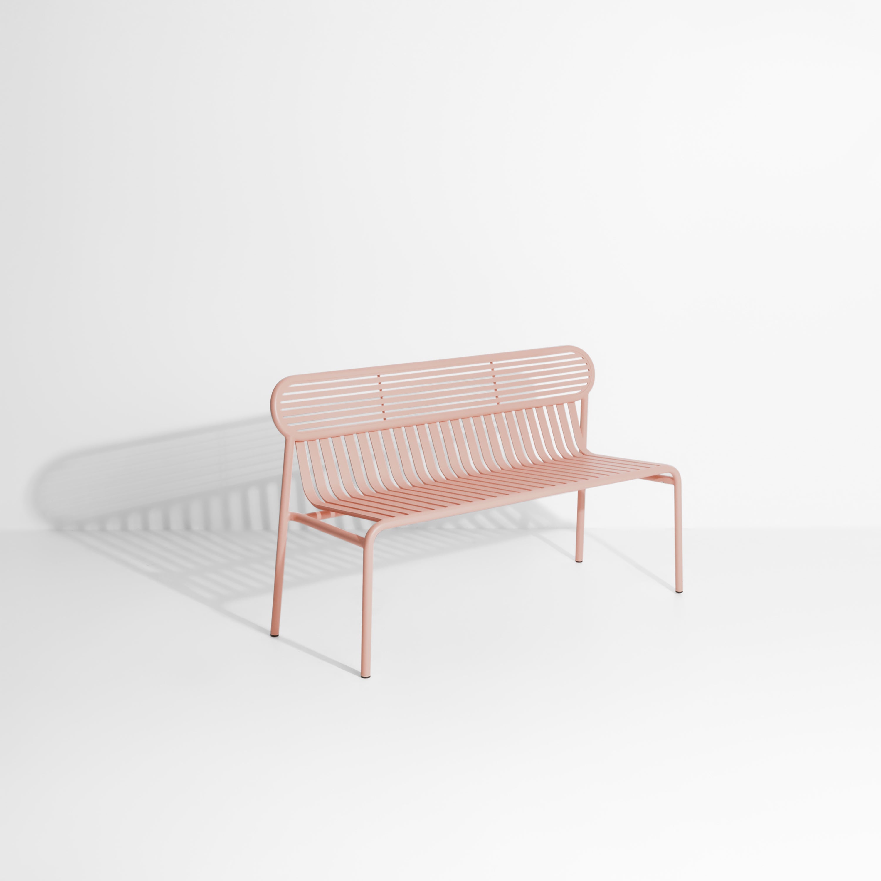 WEEK-END garden bench with backrest in pale pink