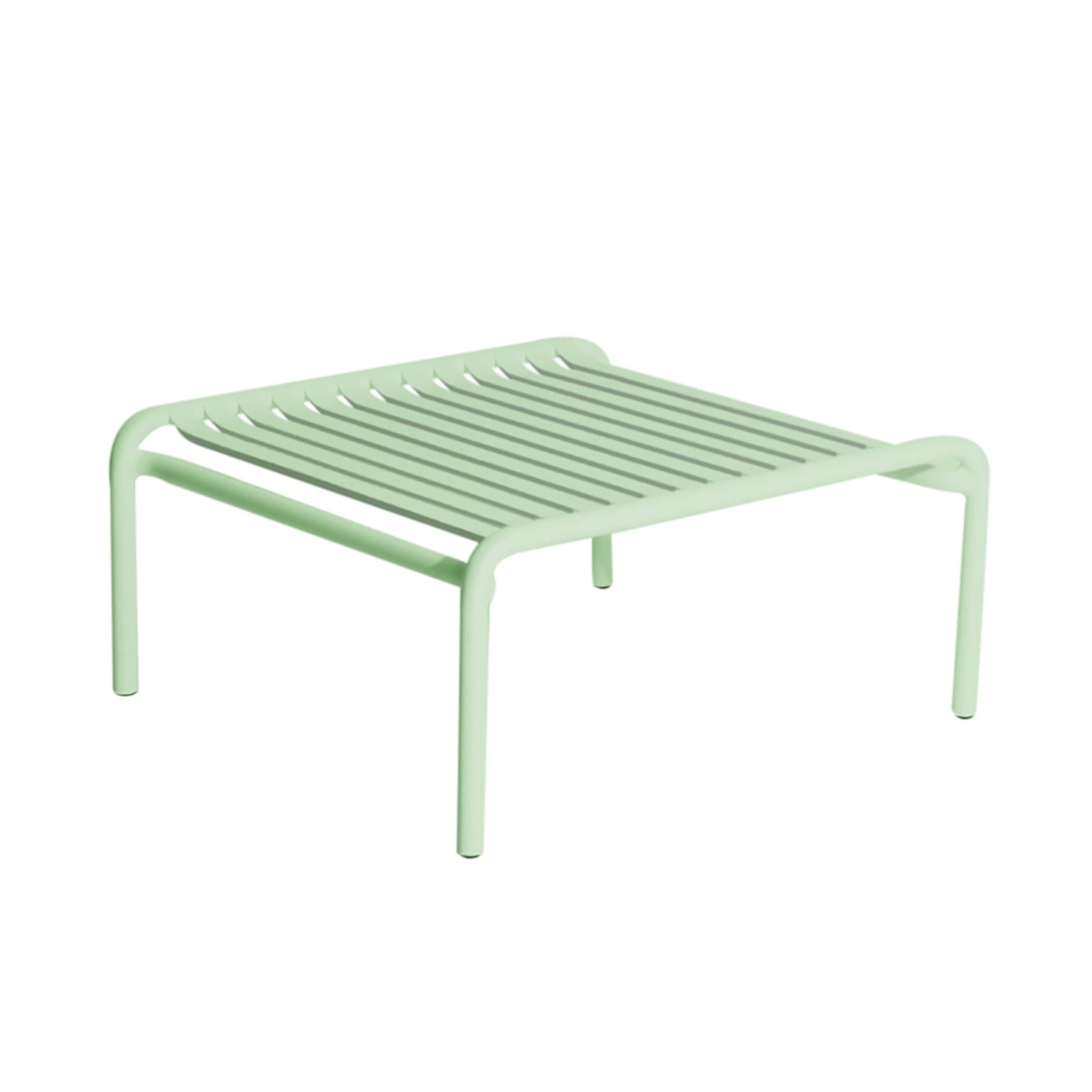 Square outdoor coffee table WEEK-END in pastel green