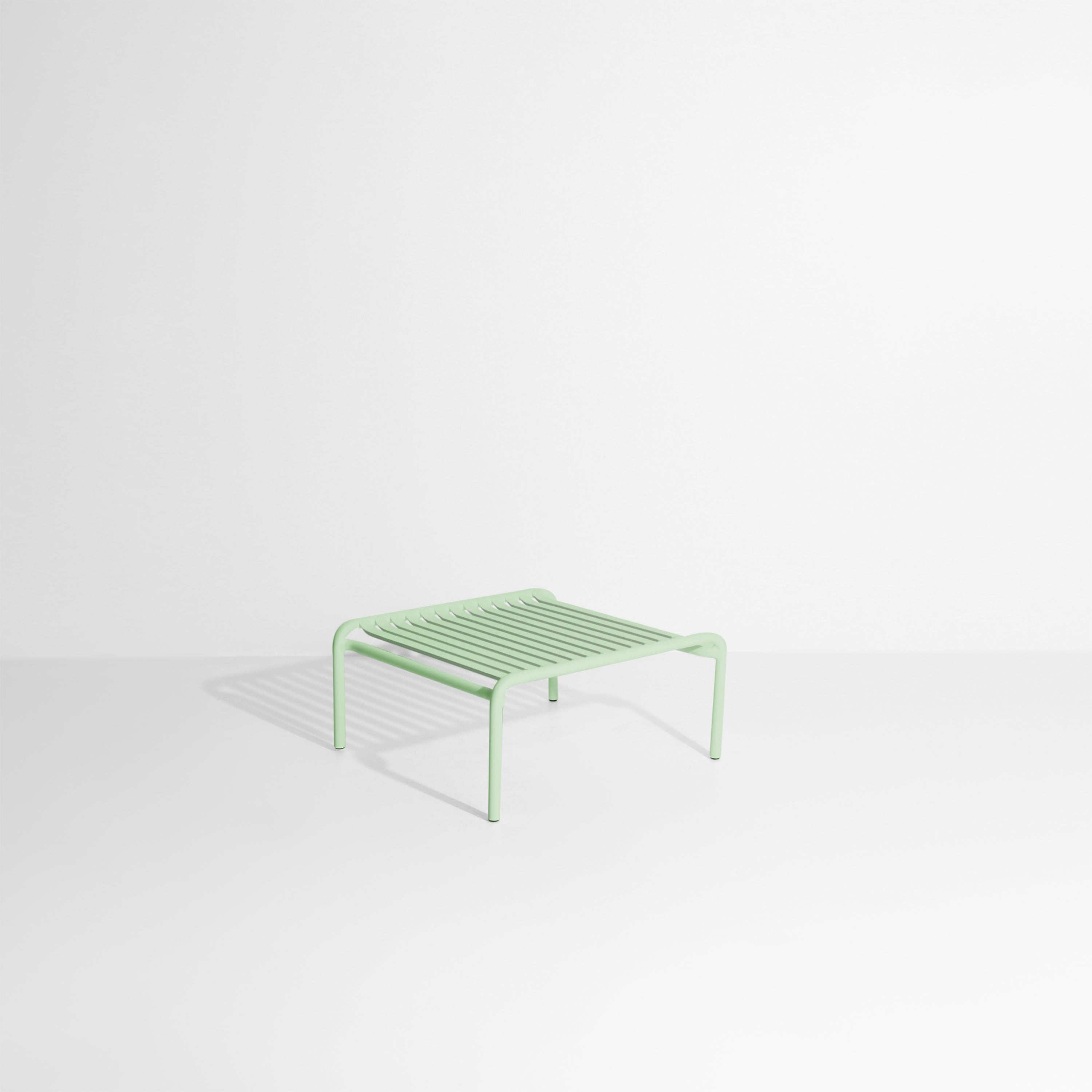 Square outdoor coffee table WEEK-END in pastel green