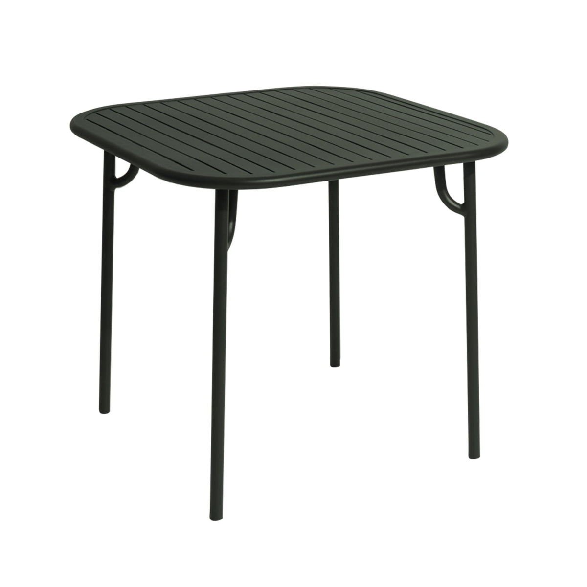 WEEK-END dark green square garden table