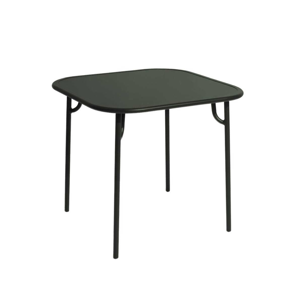 WEEK-END dark green square garden table