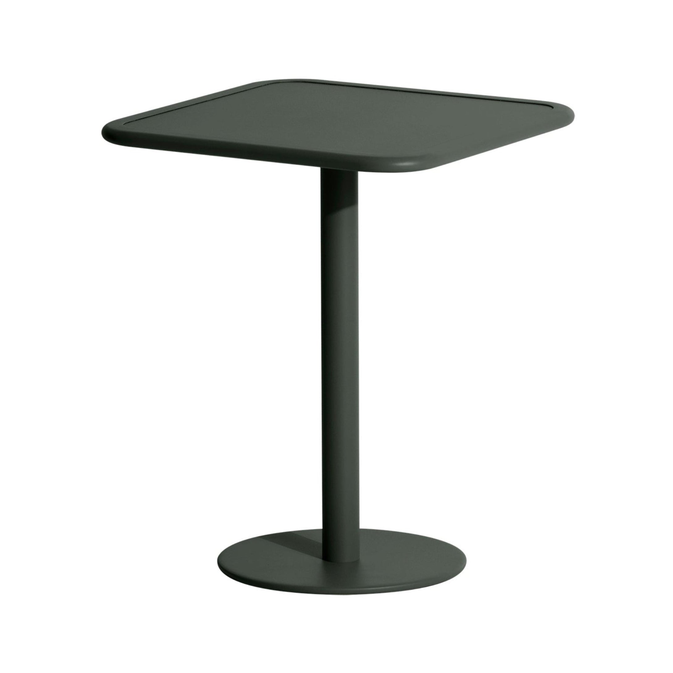 WEEK-END dark green square garden table