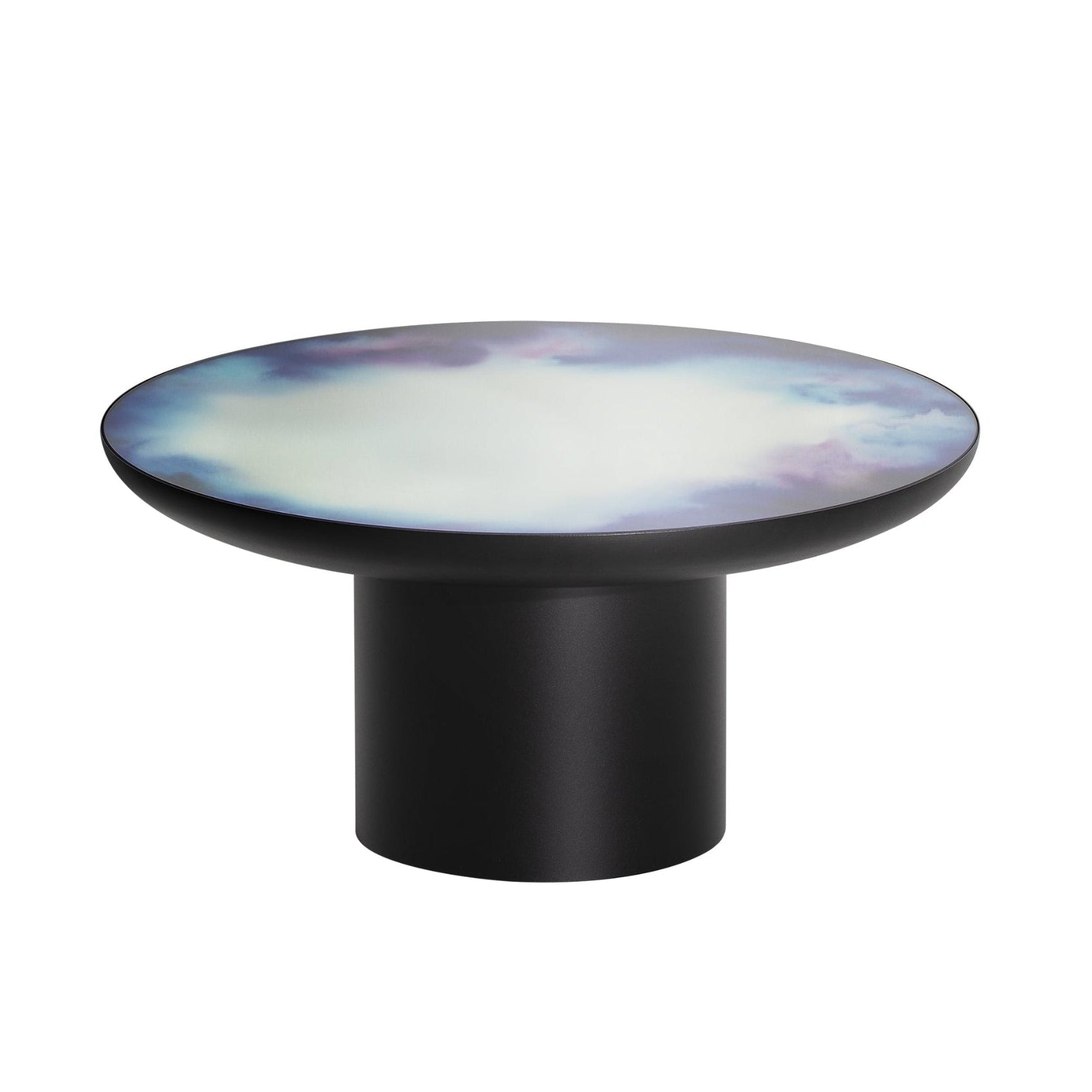 FRANCIS Black Coffee Table with Mirrored Top
