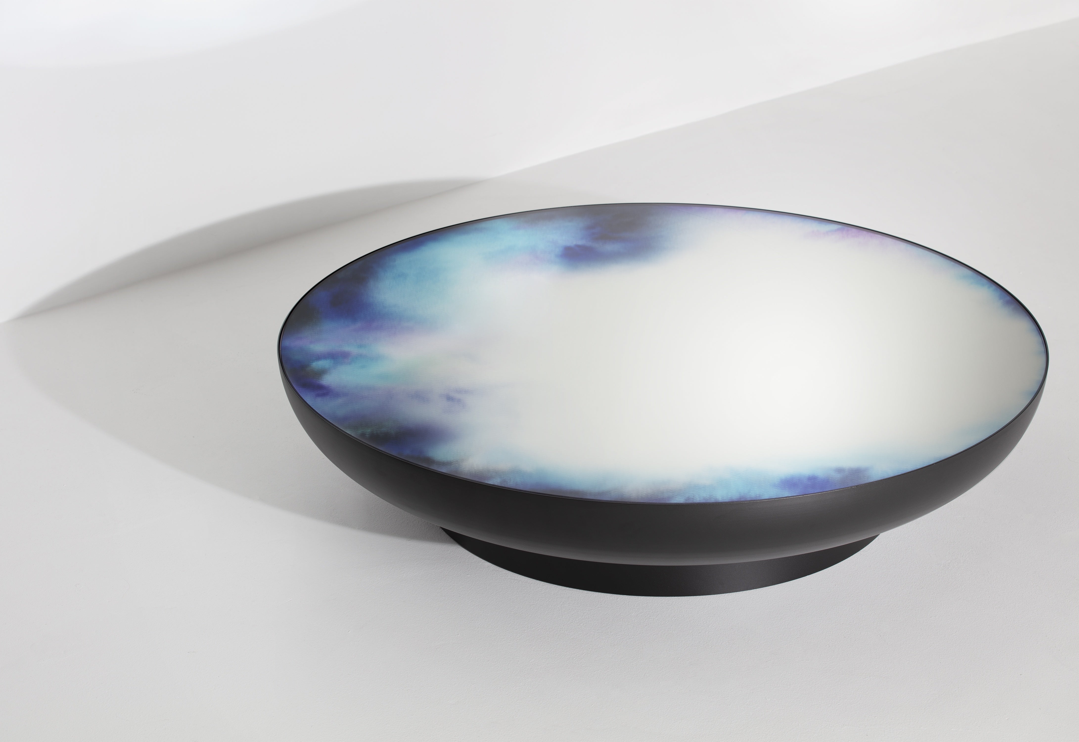 FRANCIS Black Coffee Table with Mirrored Top