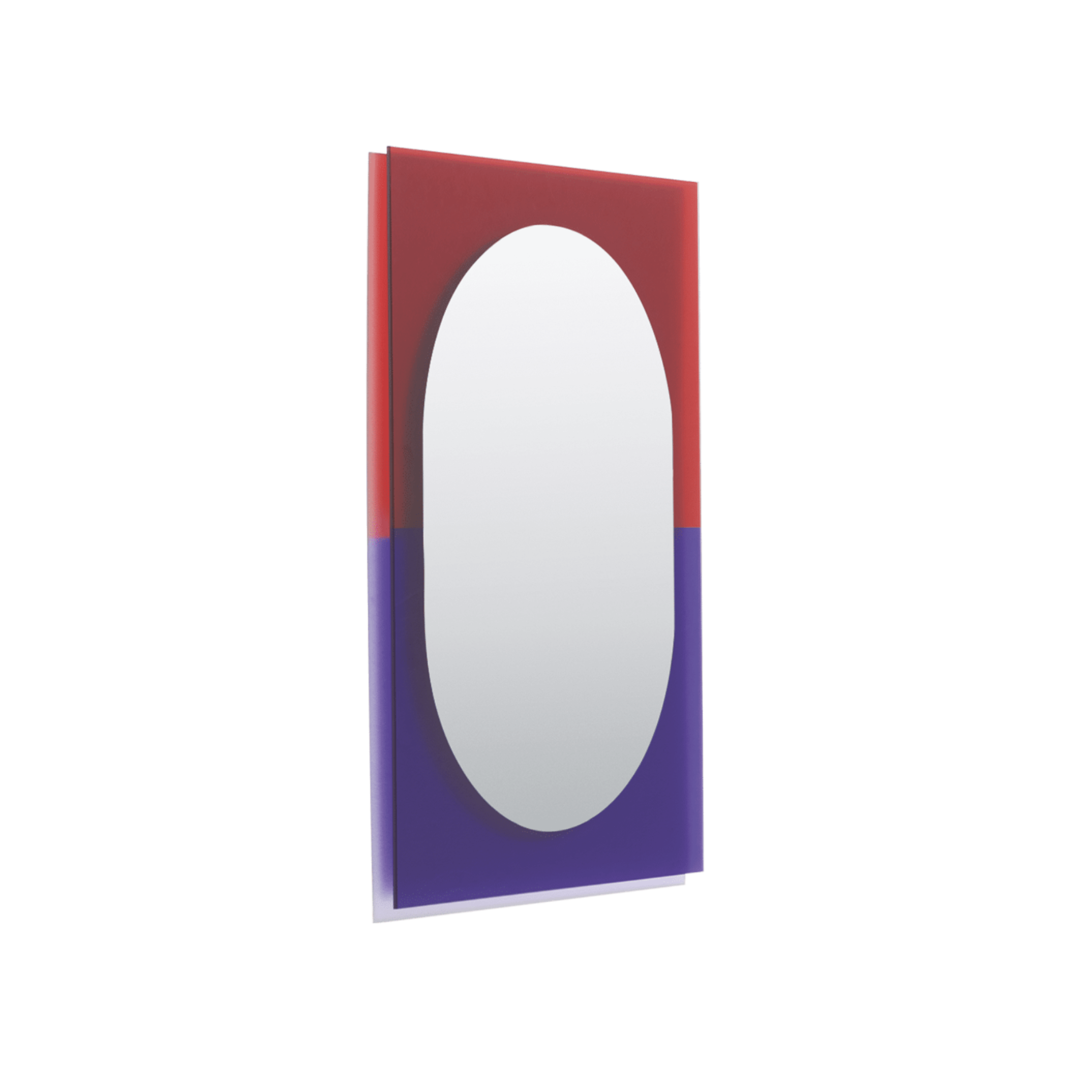 WANDER Wall Mirror in Purple with Burgundy