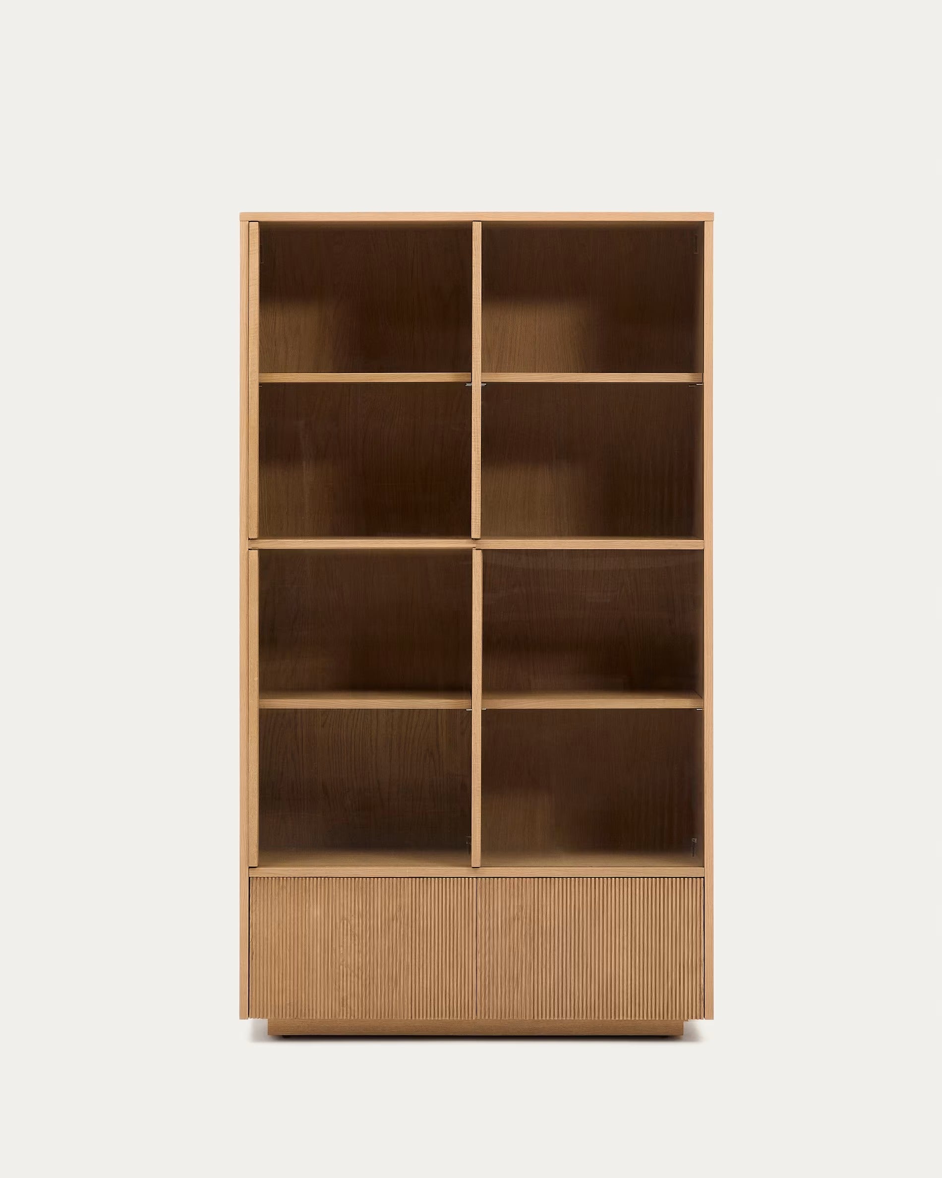 Helvine Oak Veneer Display Cabinet