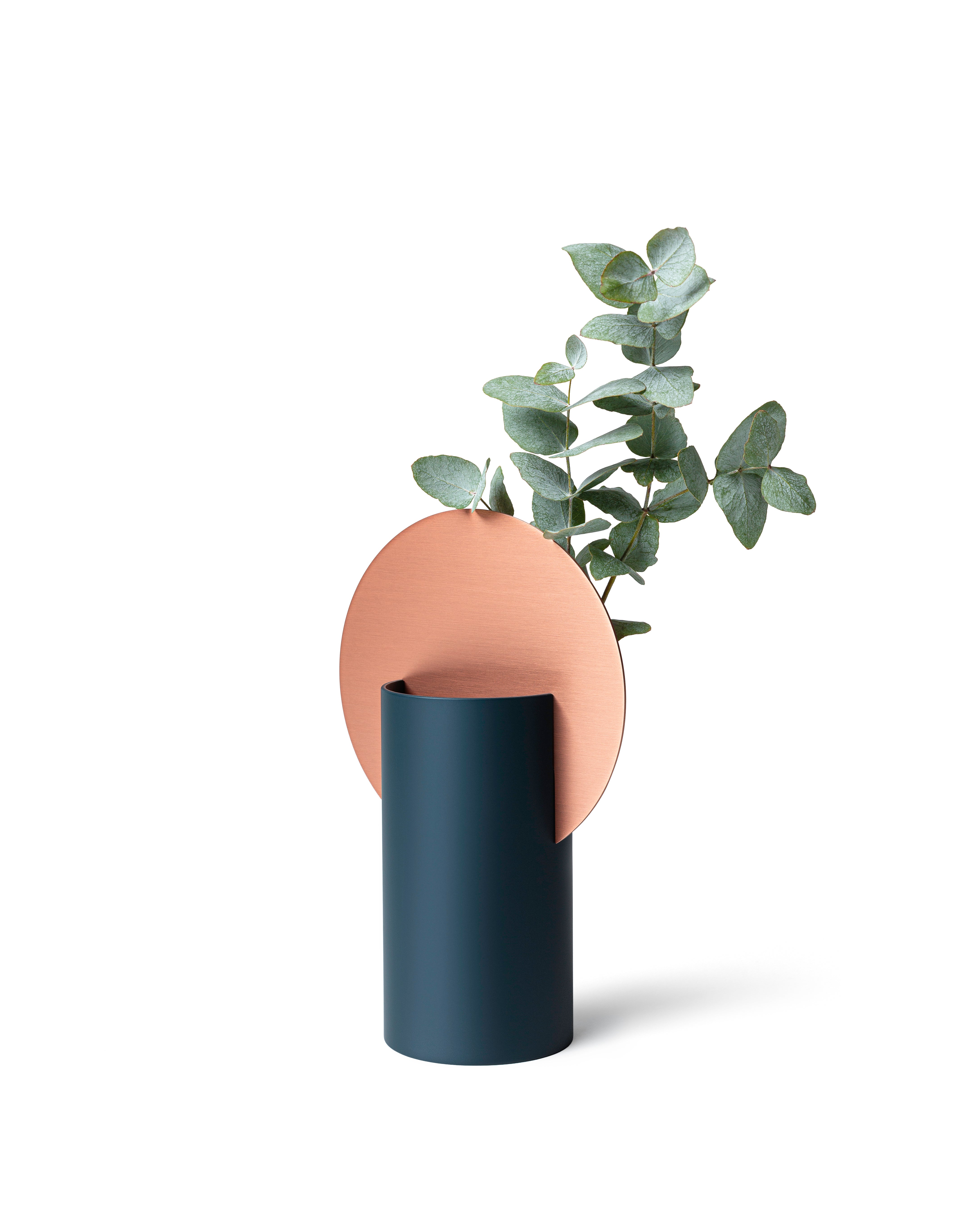 MALEVICH vase blue with copper