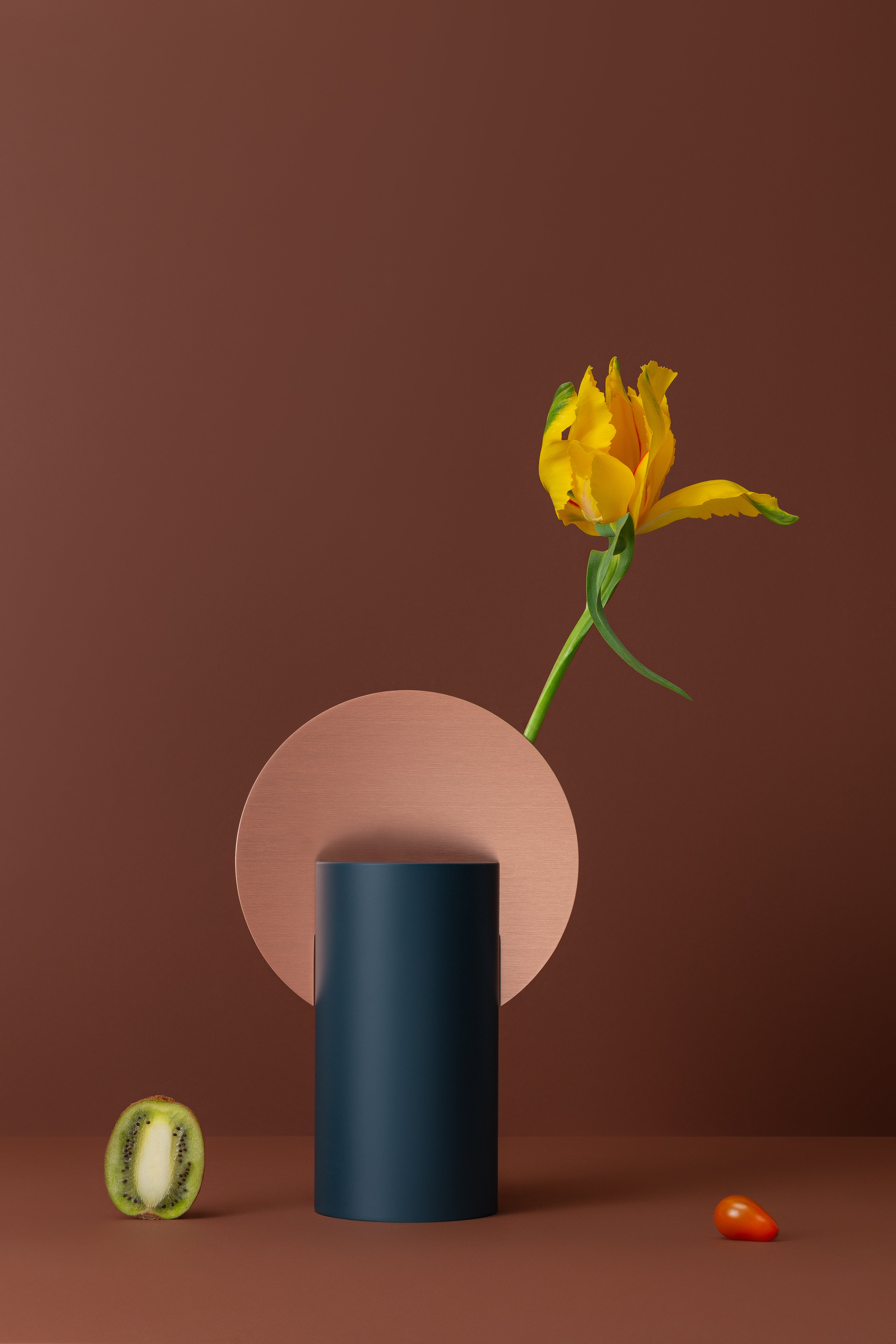 MALEVICH vase blue with copper
