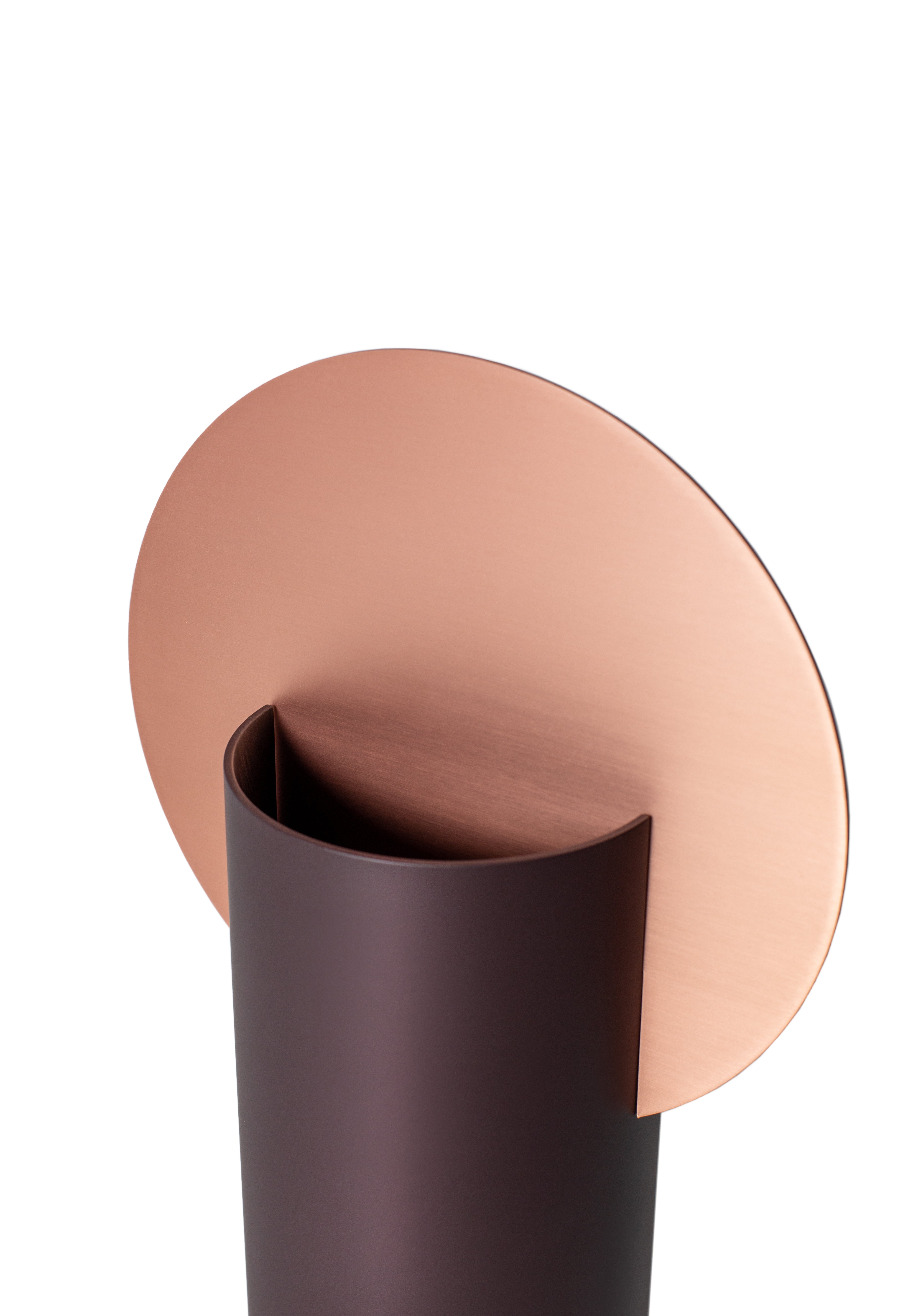 MALEVICH vase in burgundy with copper