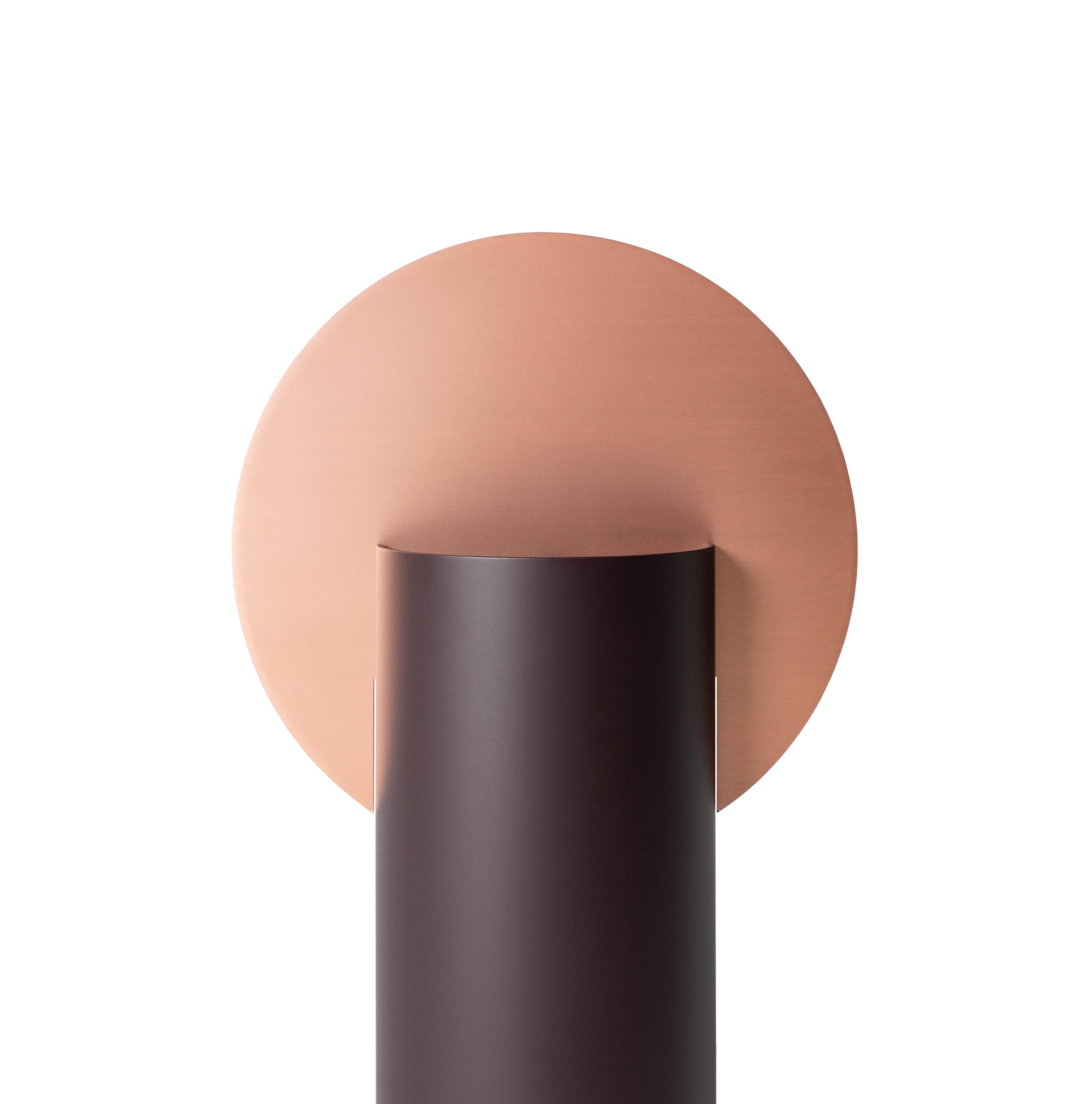 MALEVICH vase in burgundy with copper