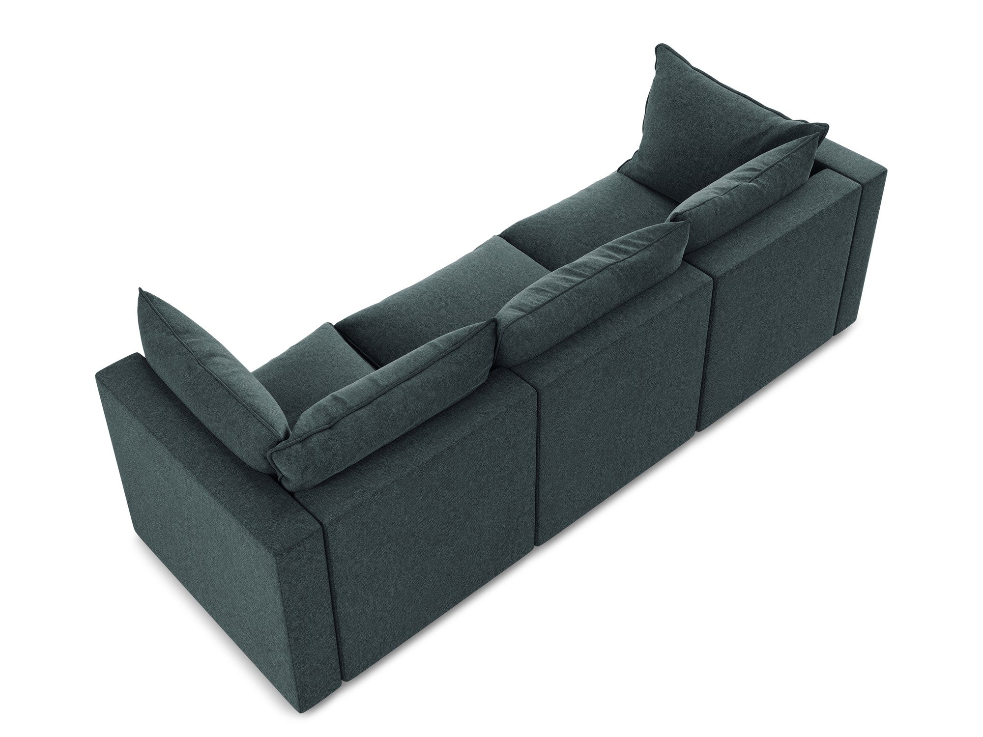 Velvet 3-Seater Sofa MANAO Sea Green