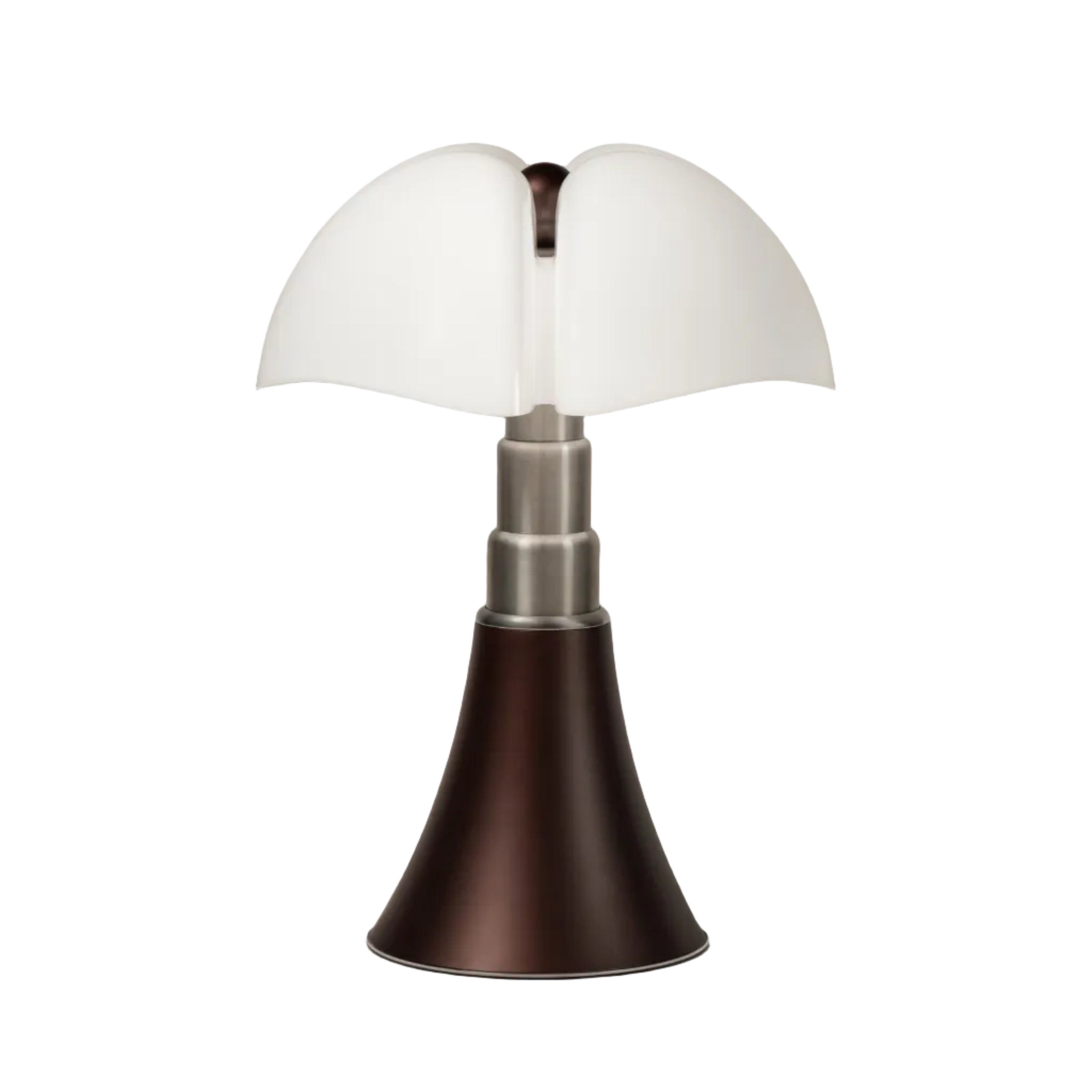 PIPISTRELLO Table Lamp with Opal Shade and Brown Matte Base