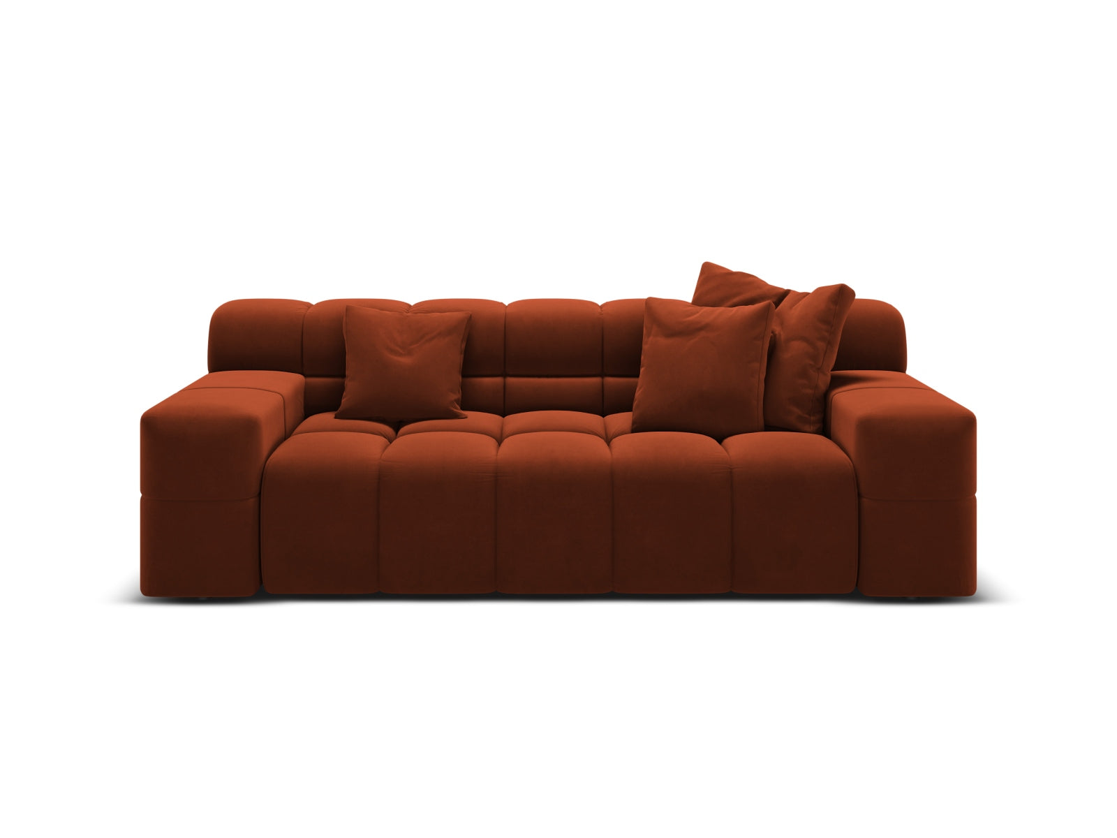 Sofa aus Samt 2-sitzig AGAVE ziegelrot