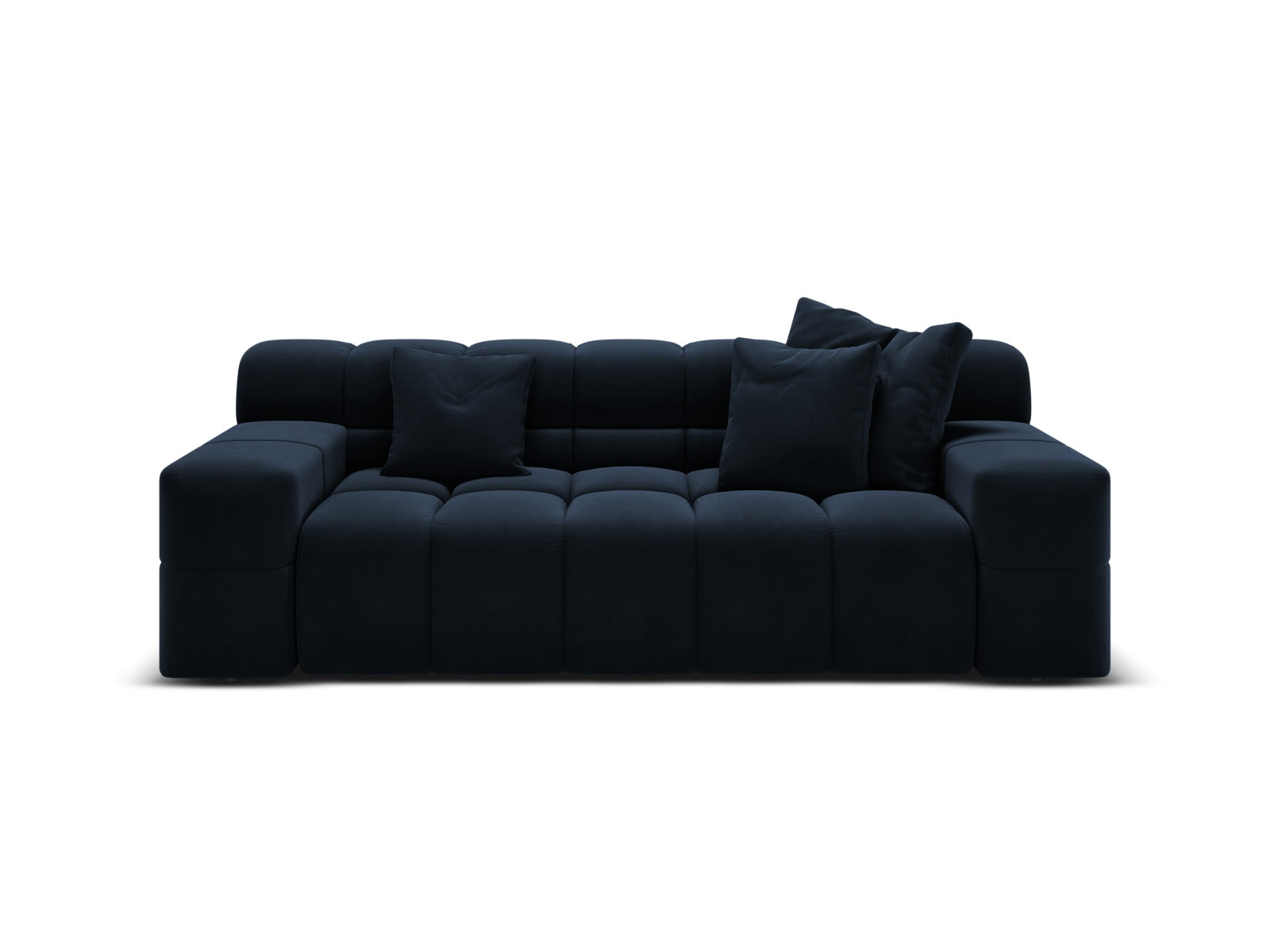 Sofa aus Samt 2-sitzig AGAVE marineblau