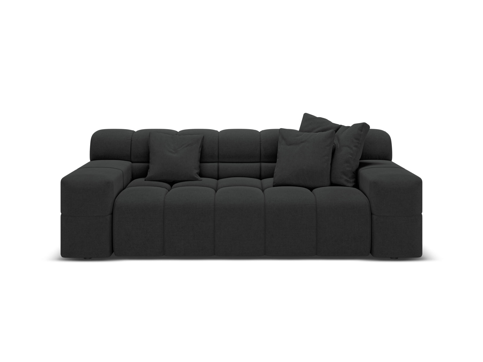 Sofa 2-sitzig AGAVE anthrazitfarbener Chenille