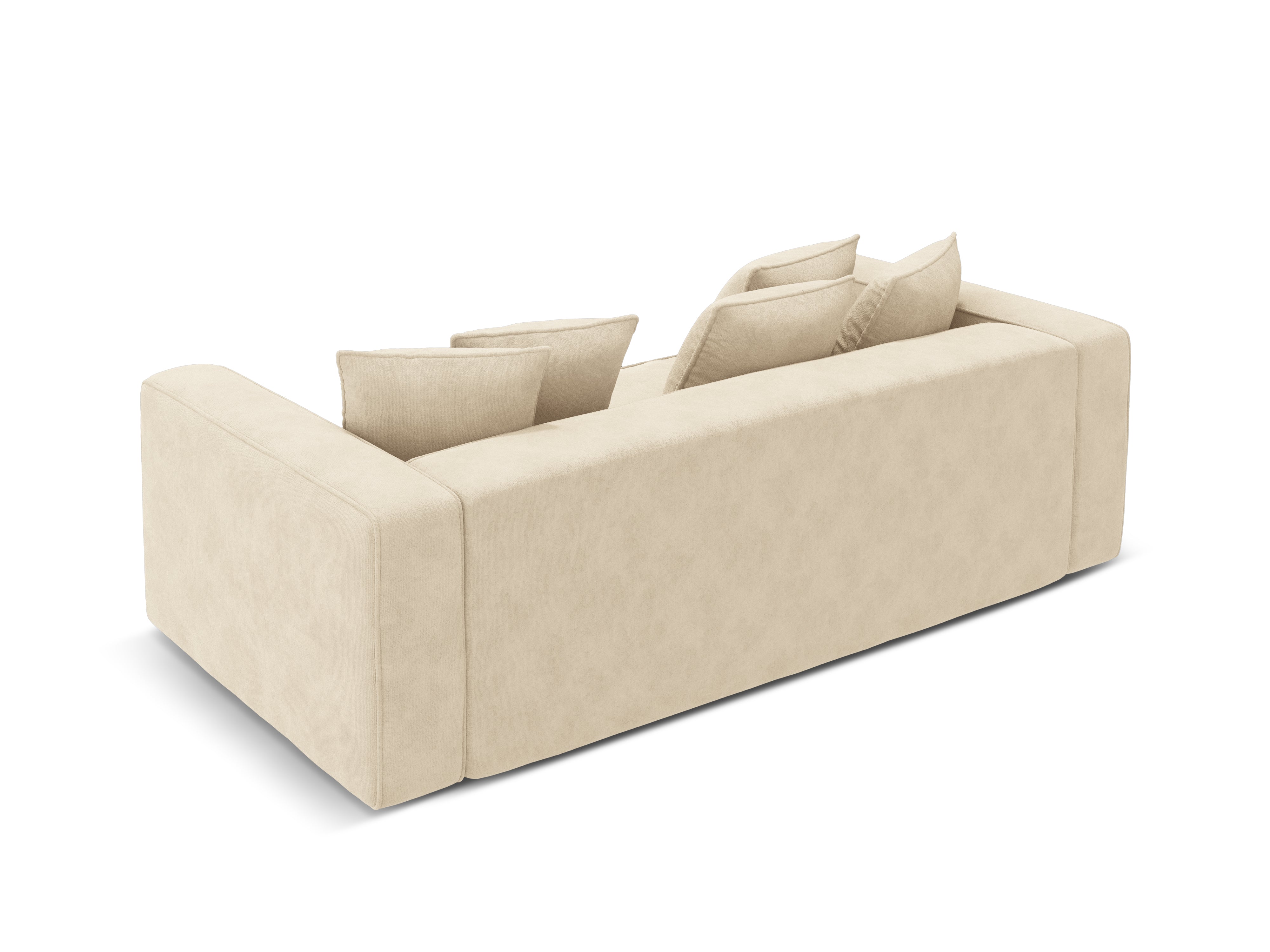 Sofa aksamitna z funkcją spania RIBES jasnobeżowy