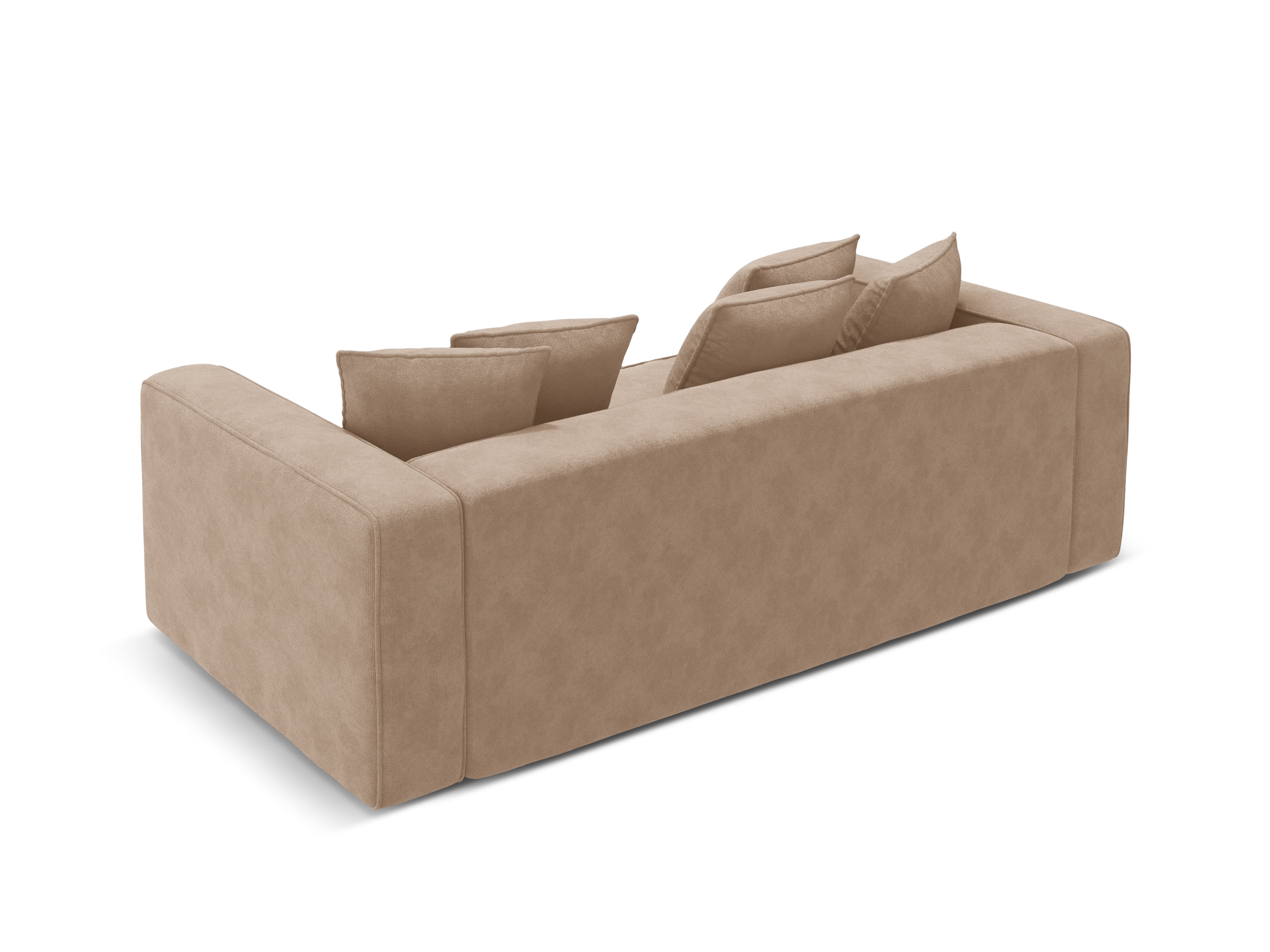 Sofa aksamitna z funkcją spania RIBES ciemnobeżowy
