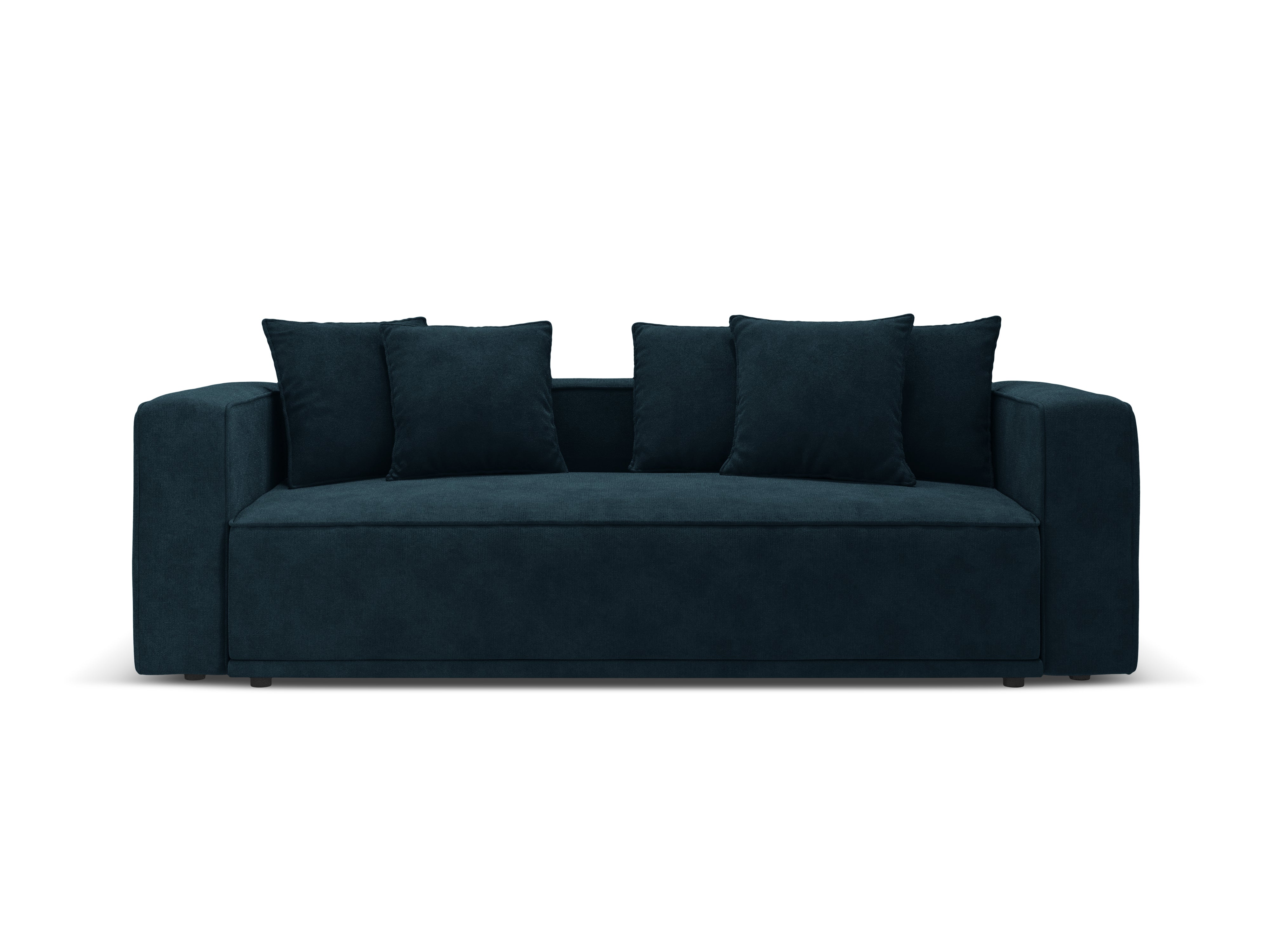 Sofa aksamitna z funkcją spania RIBES niebieski petrol