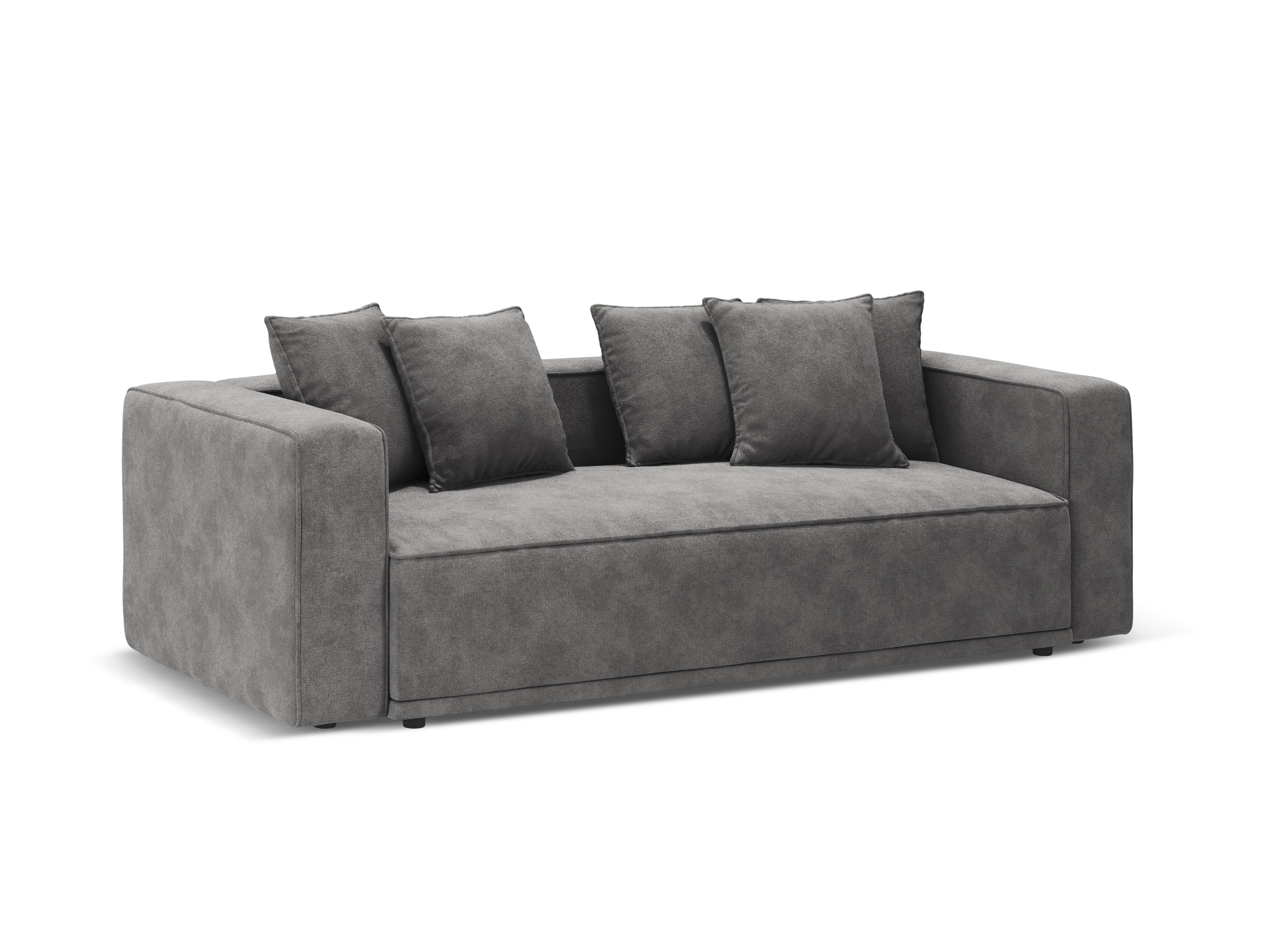 Sofa aksamitna z funkcją spania RIBES szary