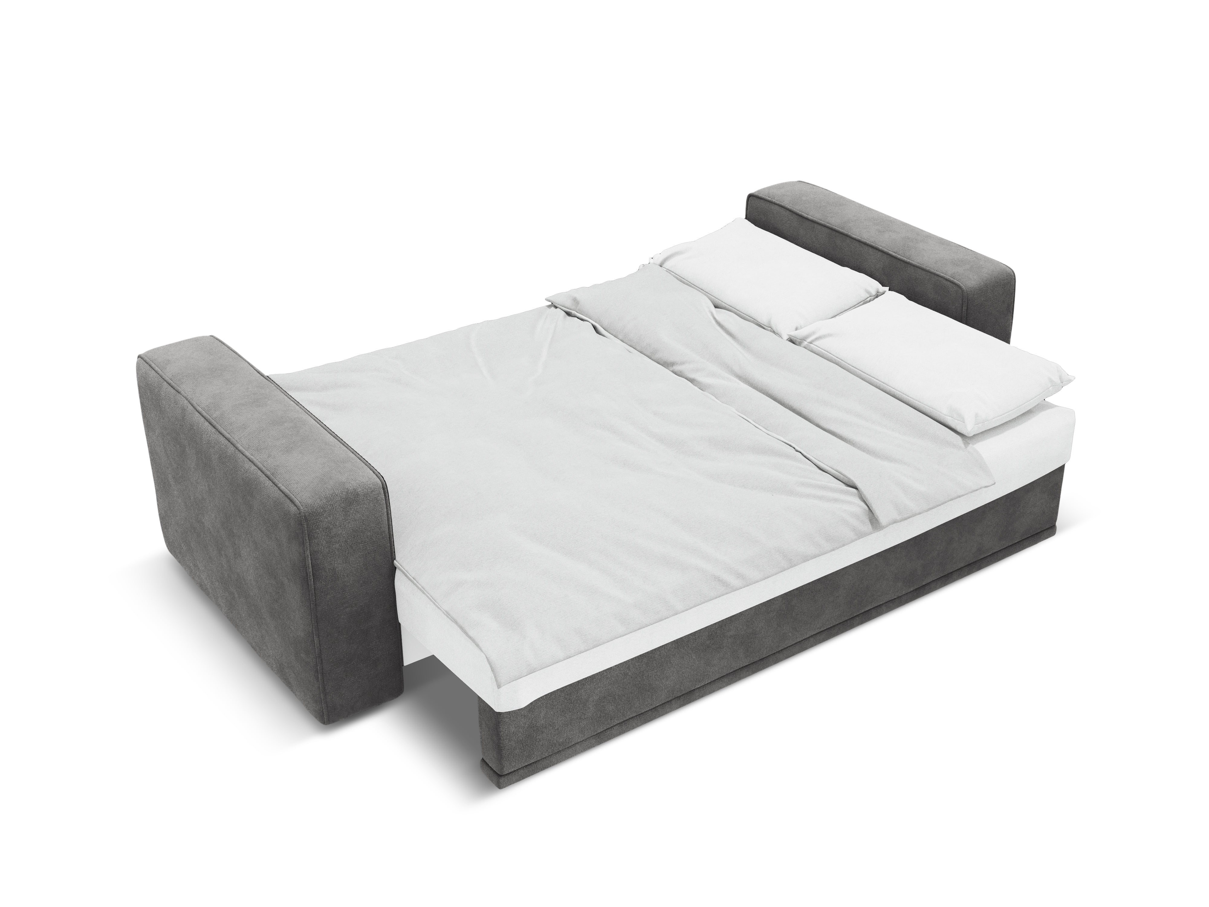 Sofa aksamitna z funkcją spania RIBES szary