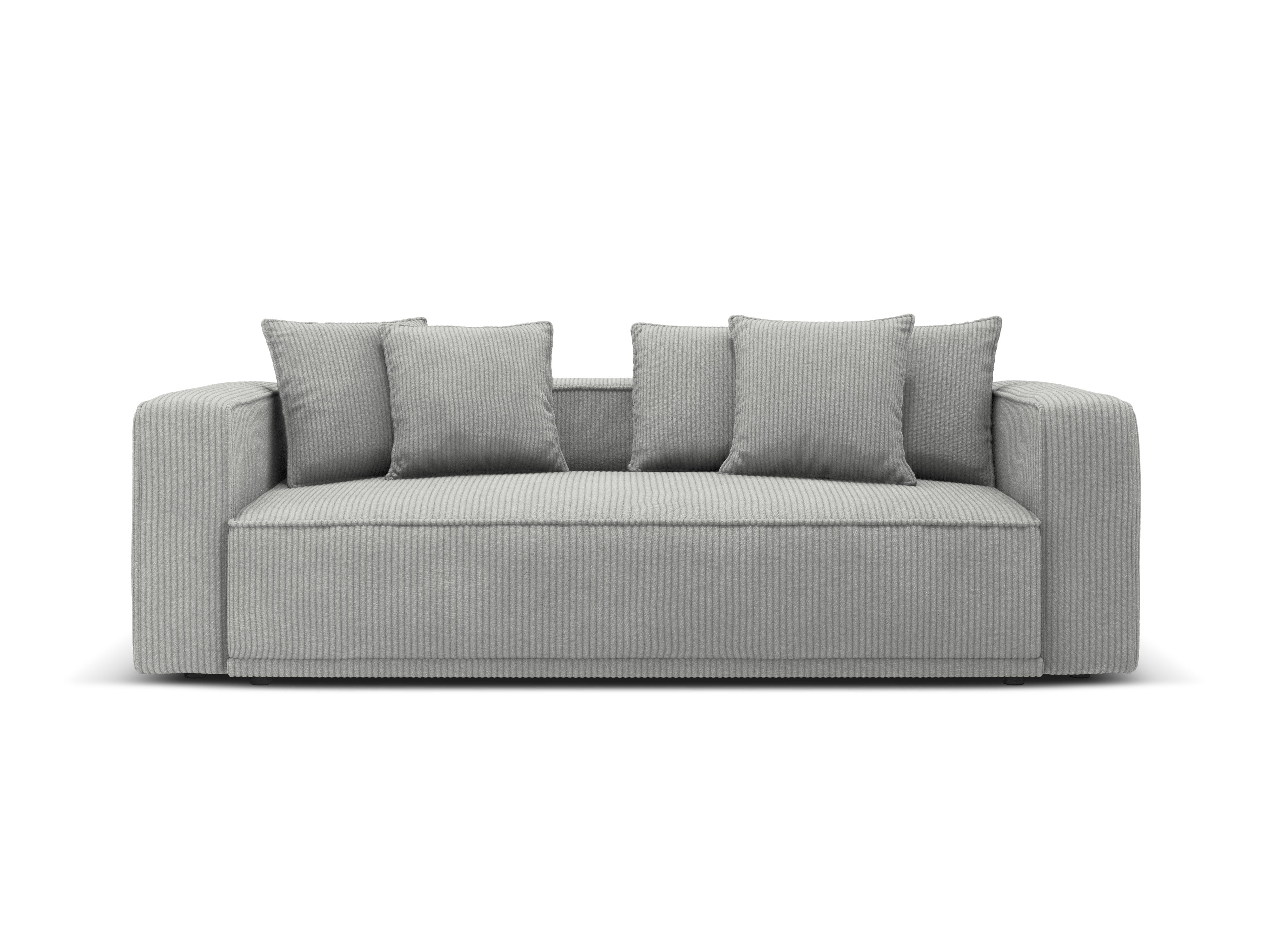 RIBES Sofa with Sleeping Function Gray Corduroy