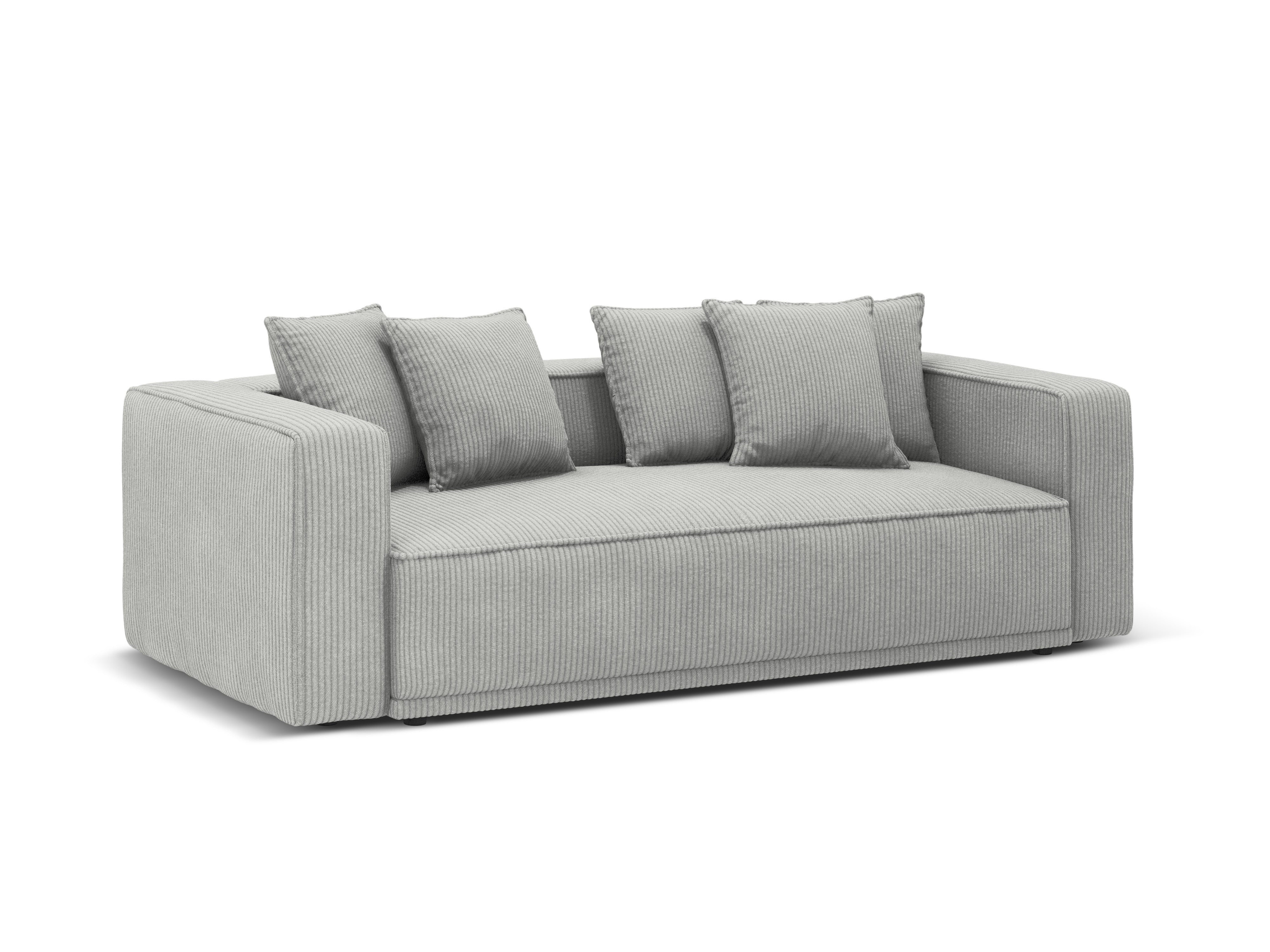 RIBES Sofa with Sleeping Function Gray Corduroy