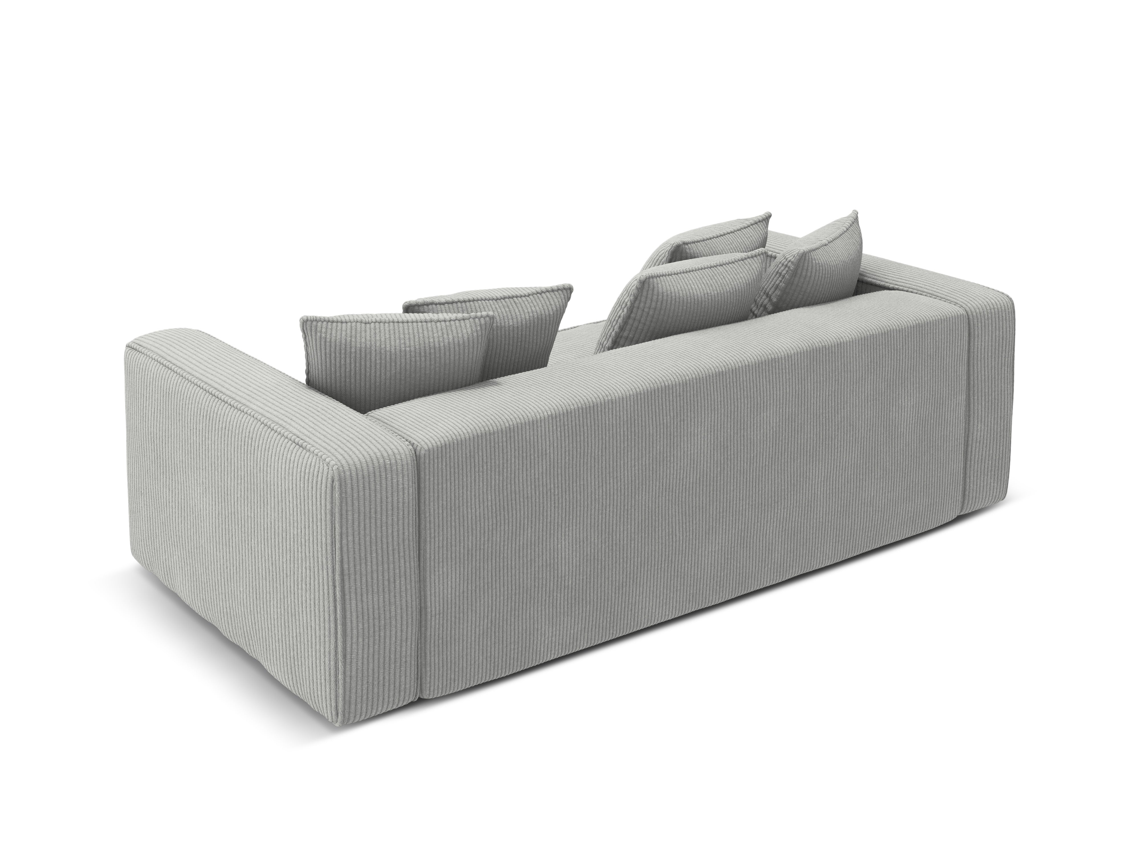 RIBES Sofa with Sleeping Function Gray Corduroy
