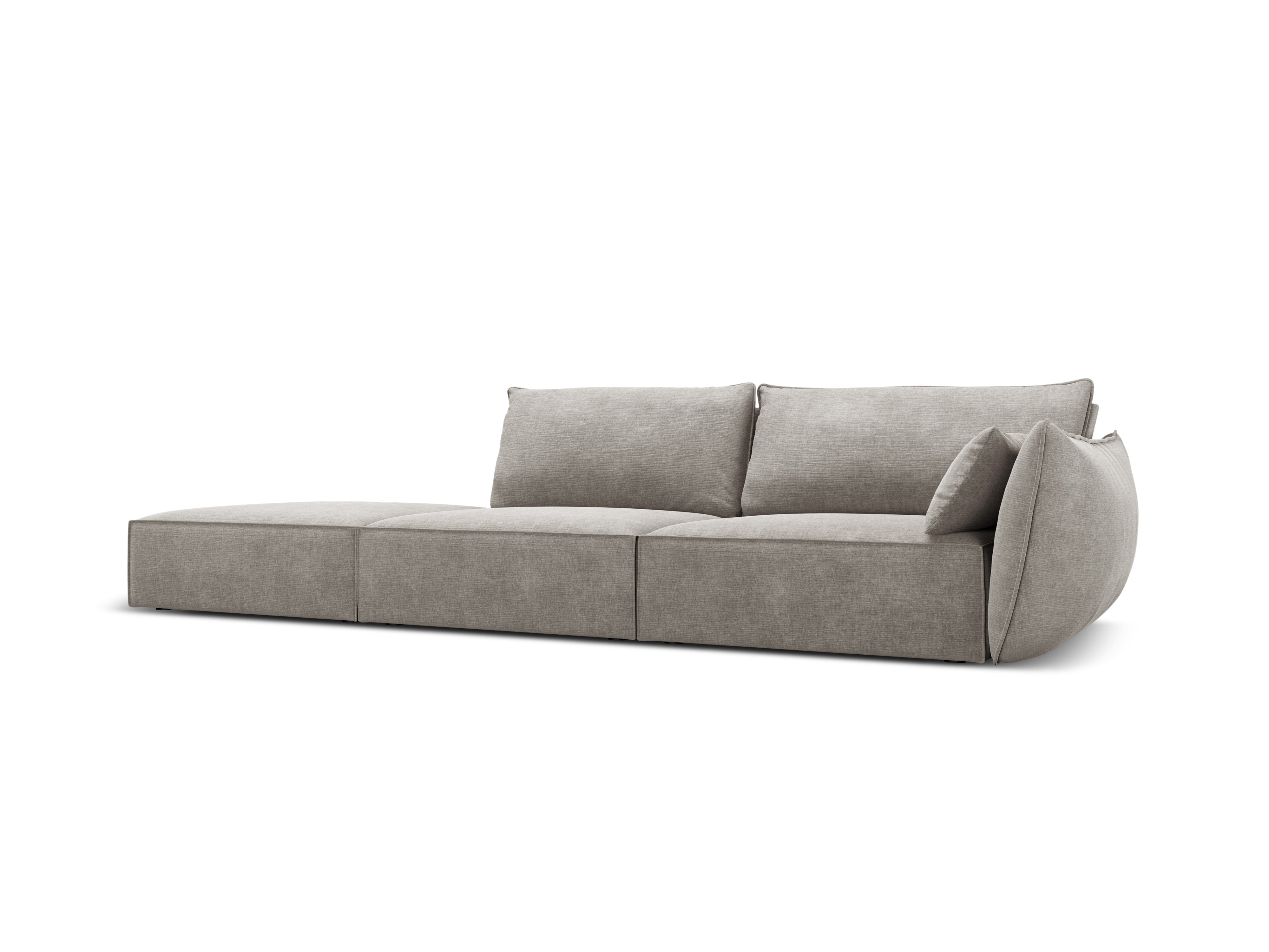 Sofa in the sofa fabric left -sided open Vanda Jasnoszary