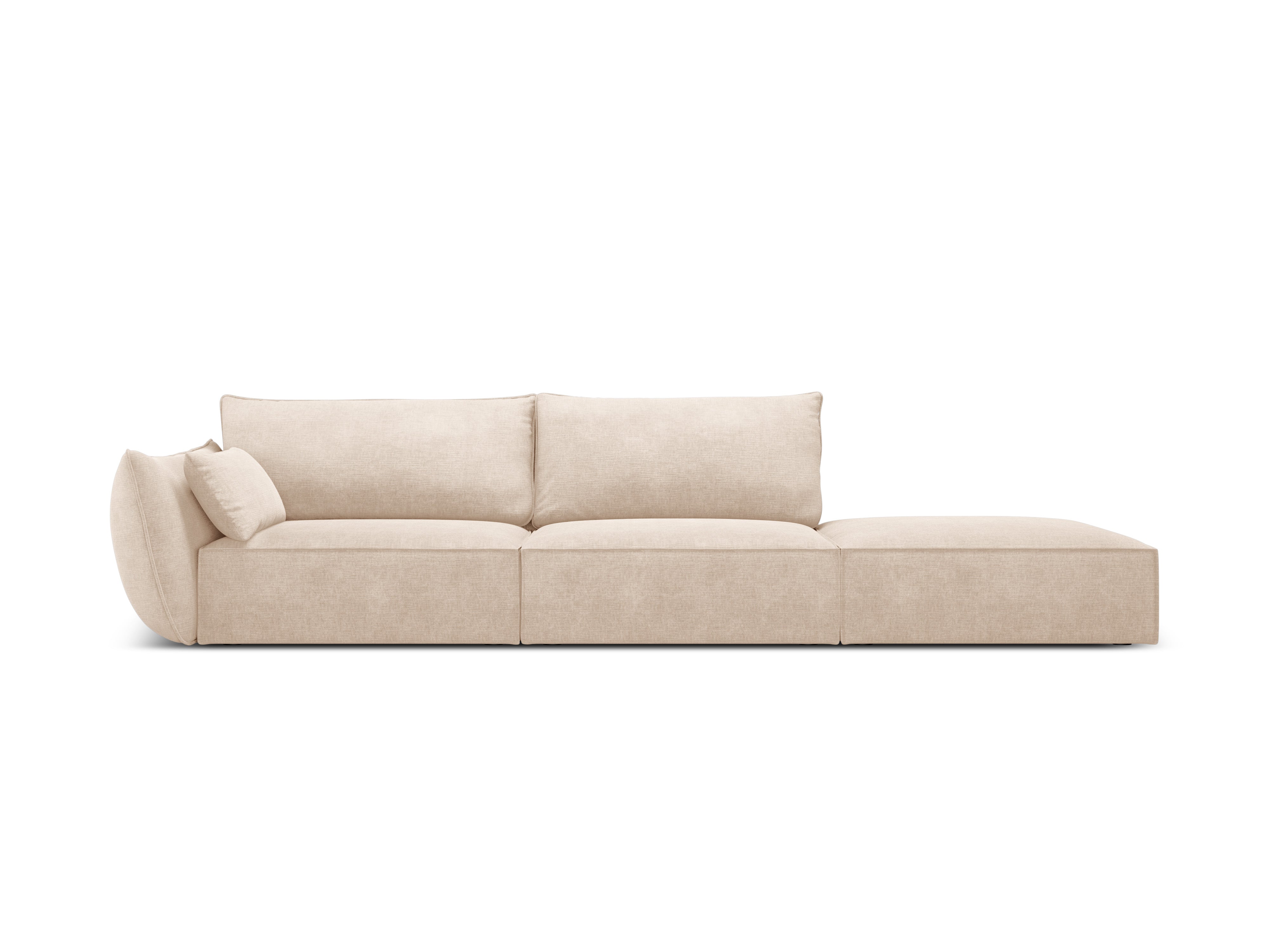 Sofa in the sofa fabric. Right -sided open Vanda beige