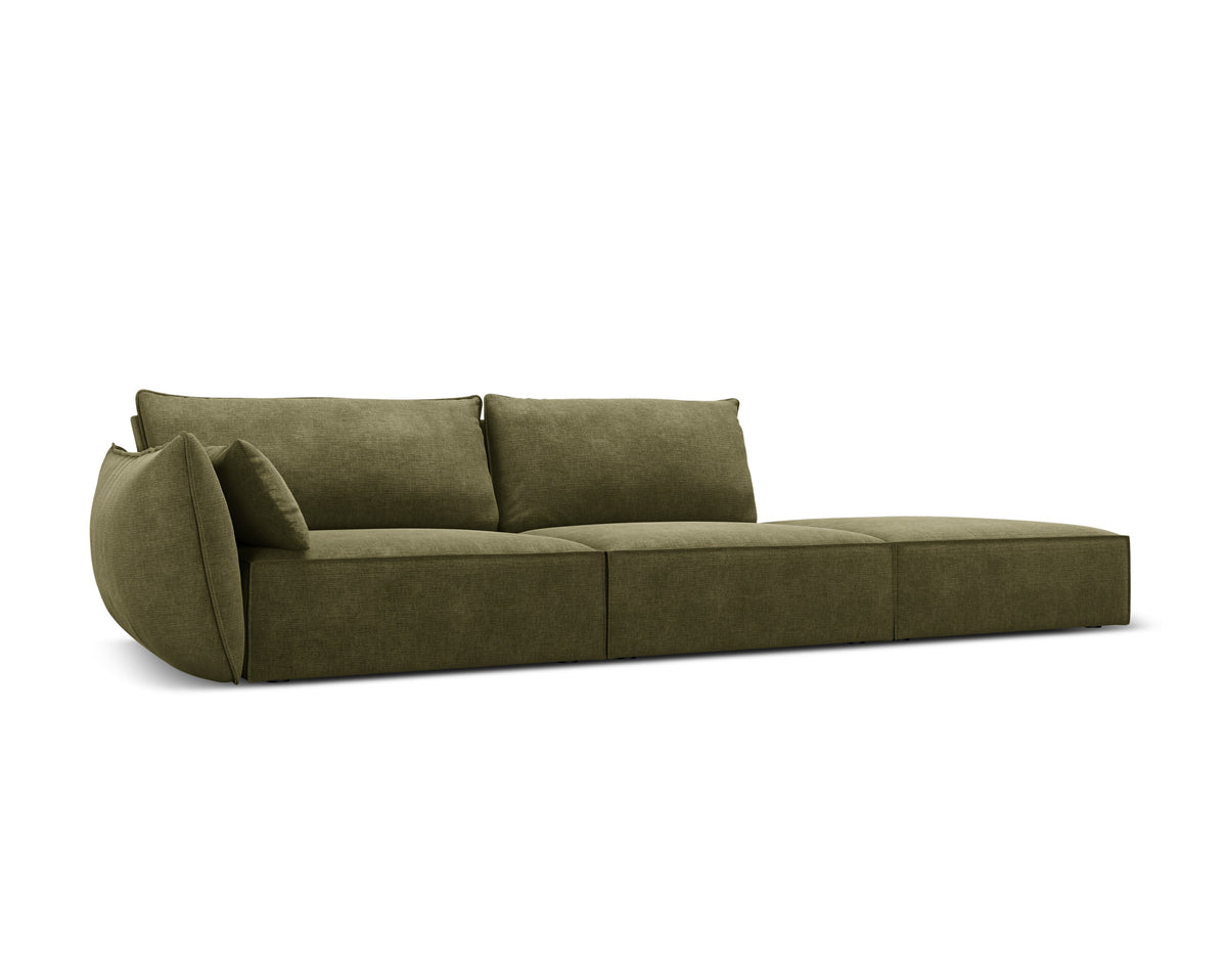 Sofa in the sofa fabric. Right -sided open Vanda Zielony