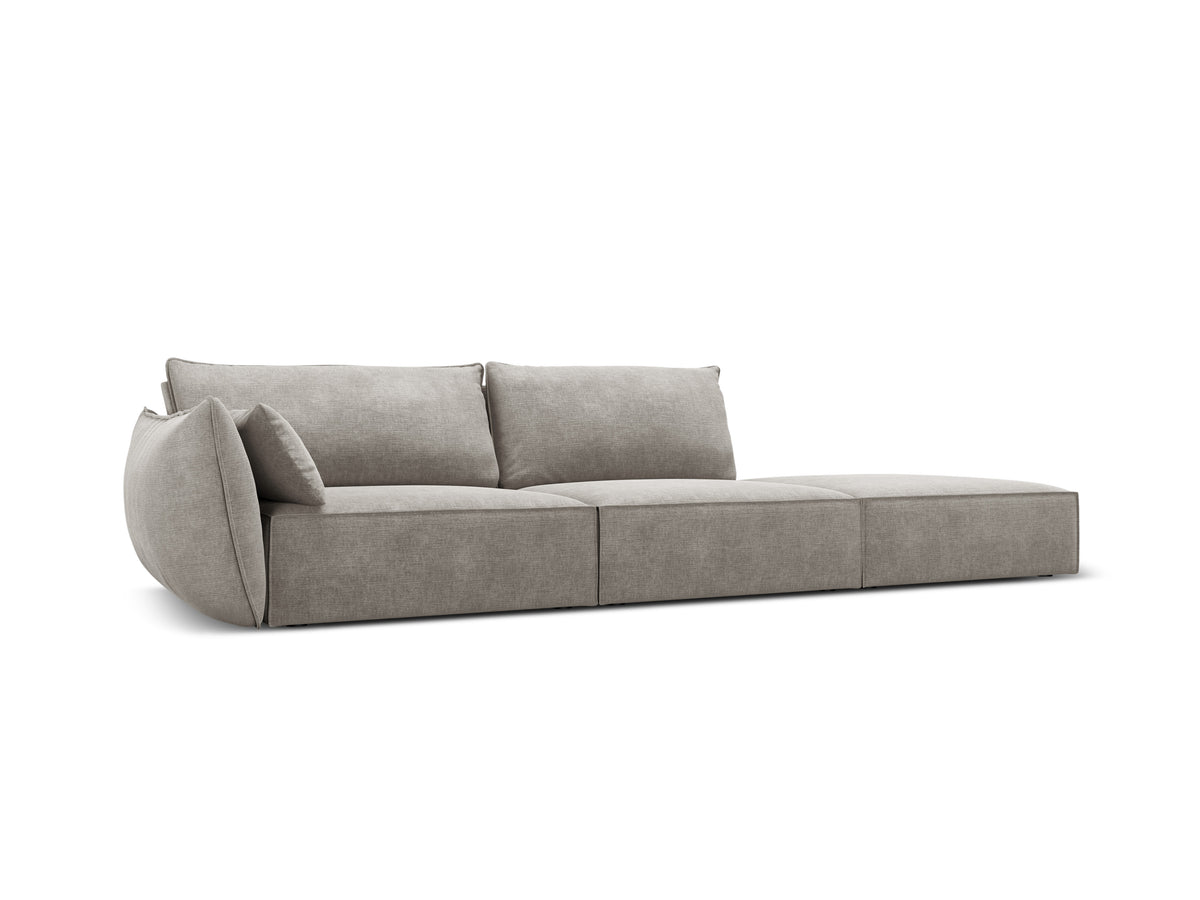 Sofa in the sofa fabric. Right -sided open Vanda Jasnoszary