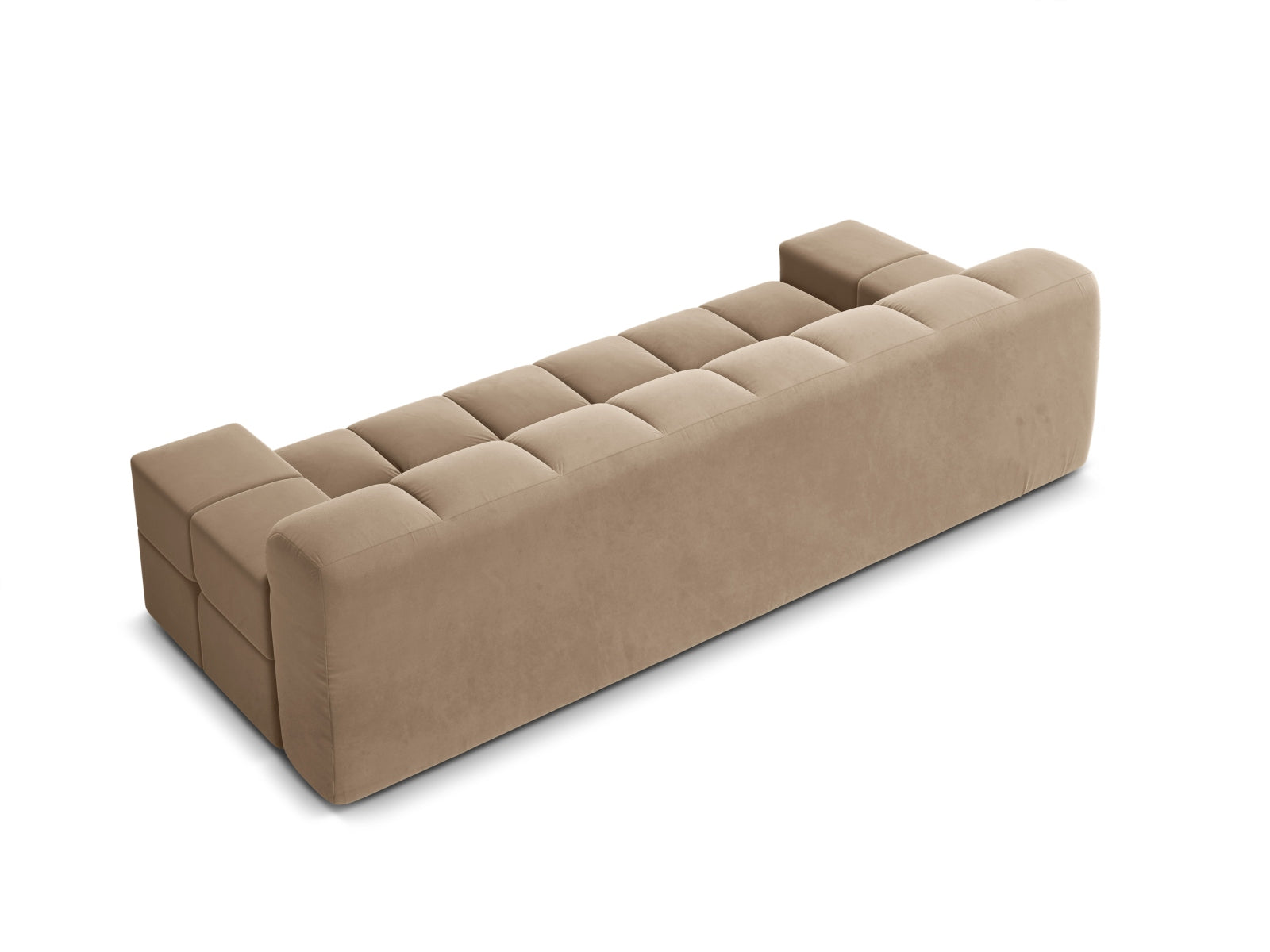 AGAVE beige velvet 3-seater sofa